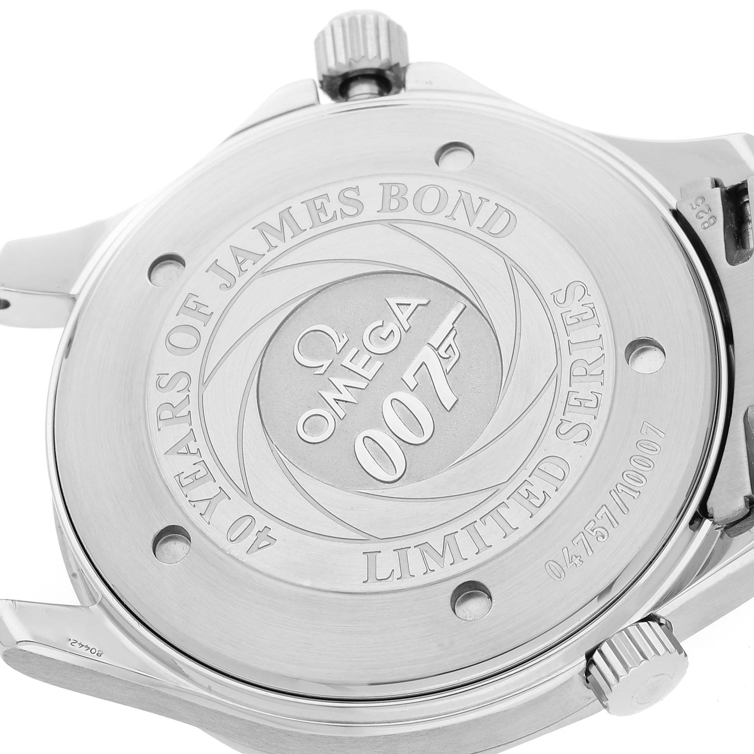 Omega Seamaster 40 Years James Bond Blue Dial Watch 2537.80.00 Card