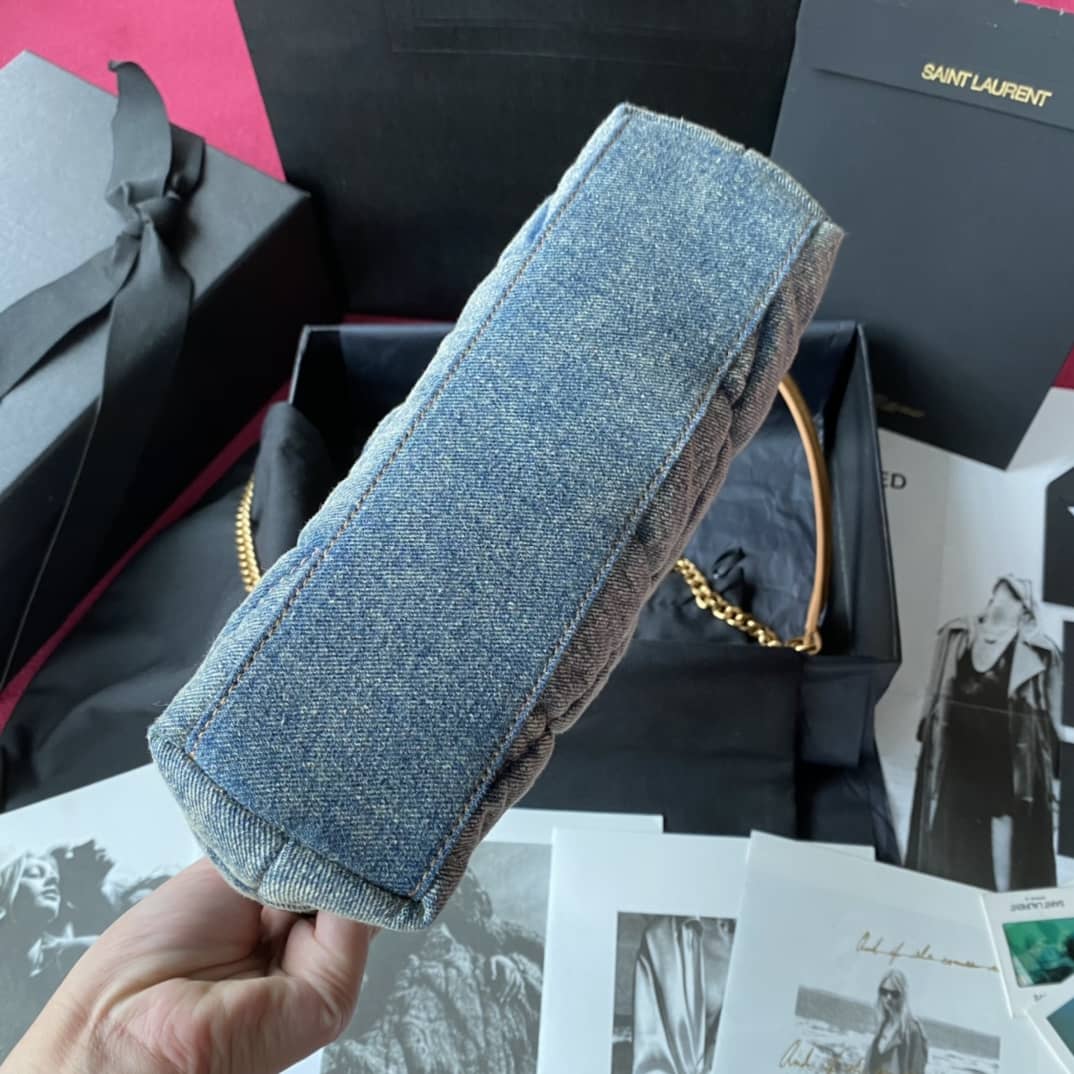 YSL Replica Saint Laurent Loulou Denim Shoulder Bag