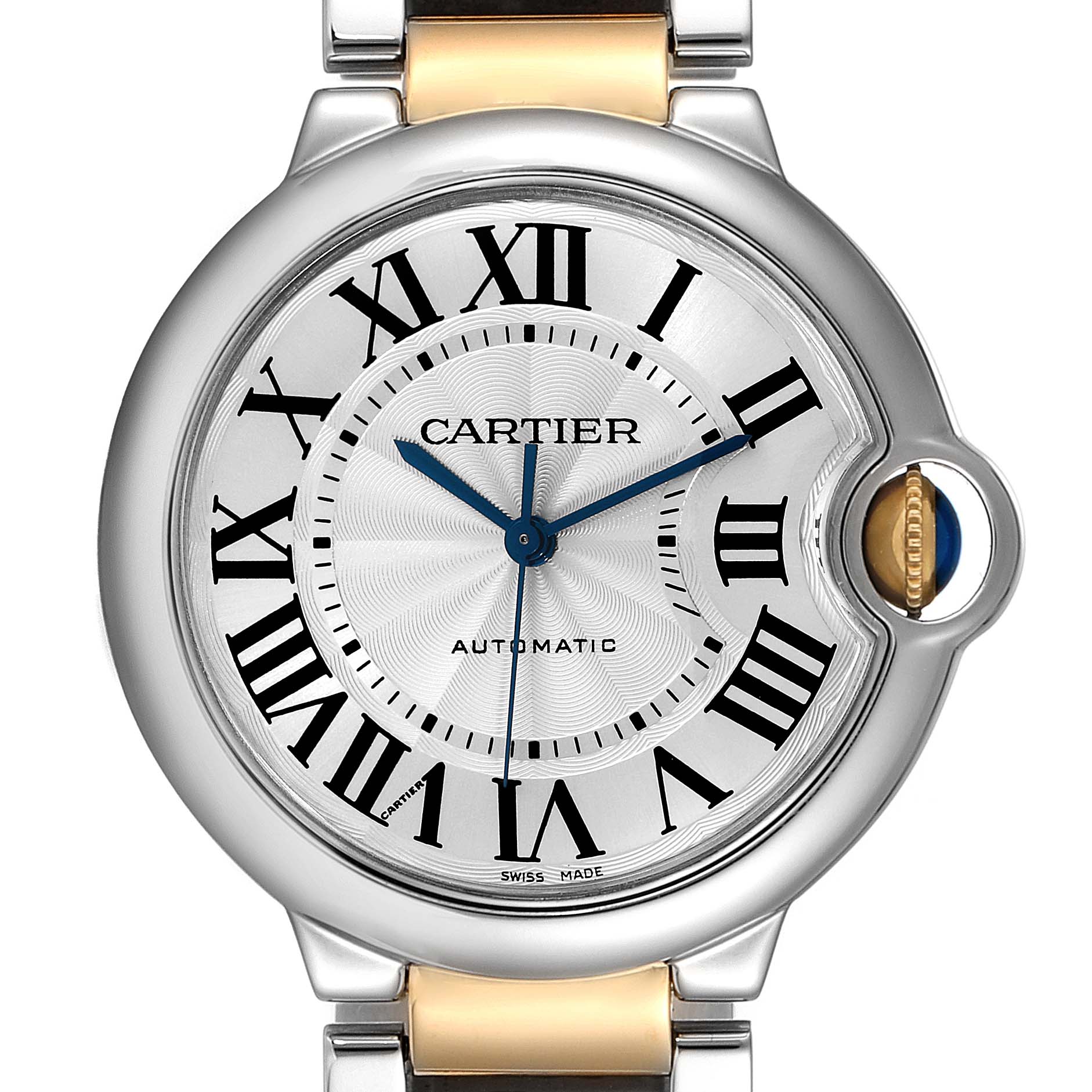 Cartier Ballon Bleu Midsize 36 Steel Yellow Gold Mens Watch W2BB0012