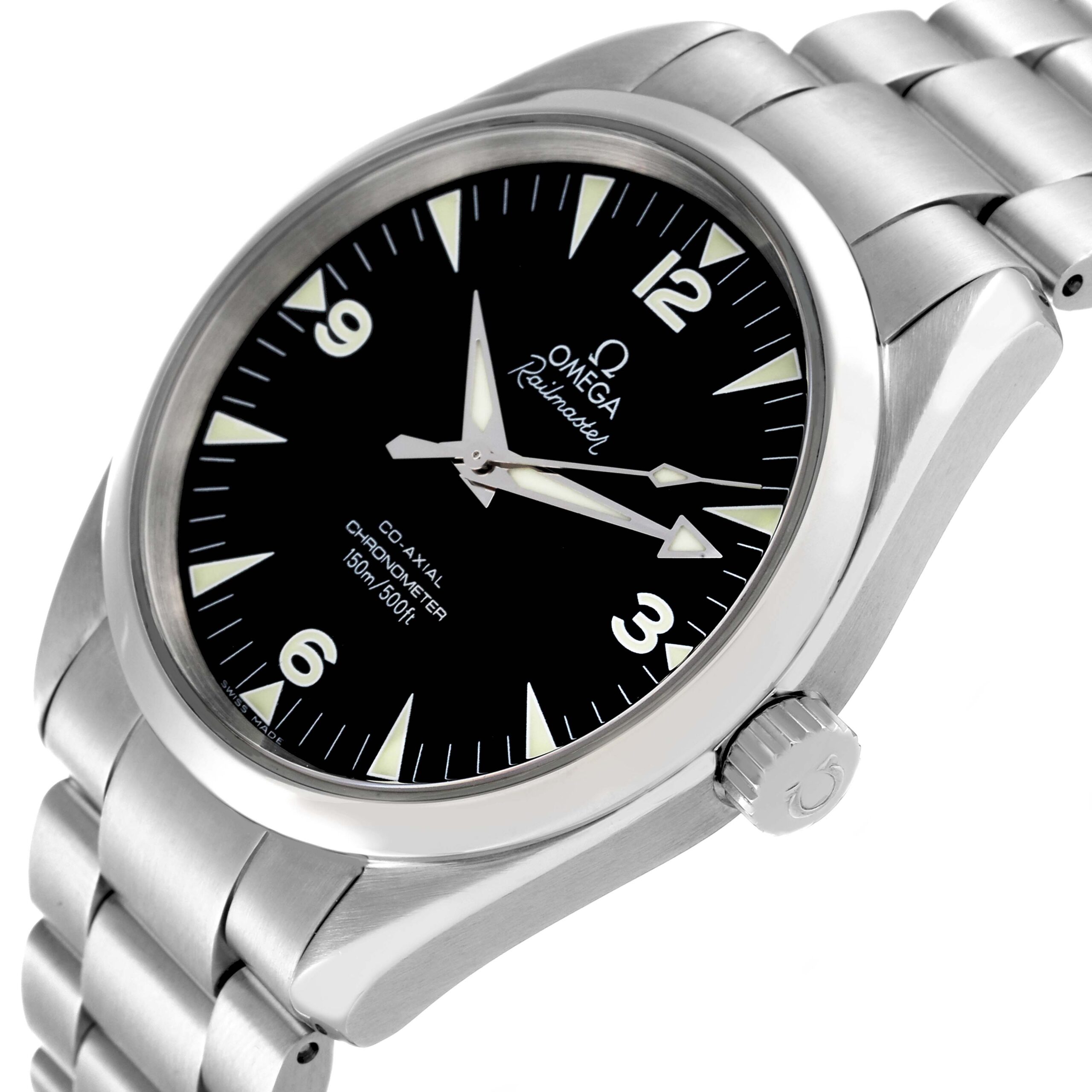 Omega Seamaster Railmaster Co-Axial Steel Mens Watch 2503.52.00 Box Card