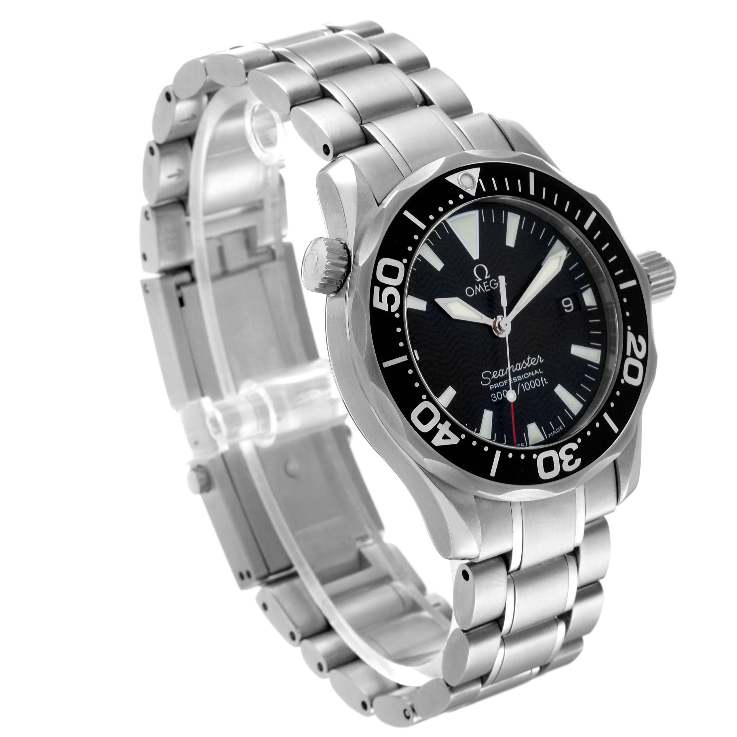 Omega Seamaster Diver 300M Quartz Midsize Black Dial Mens Watch 2262.50.00