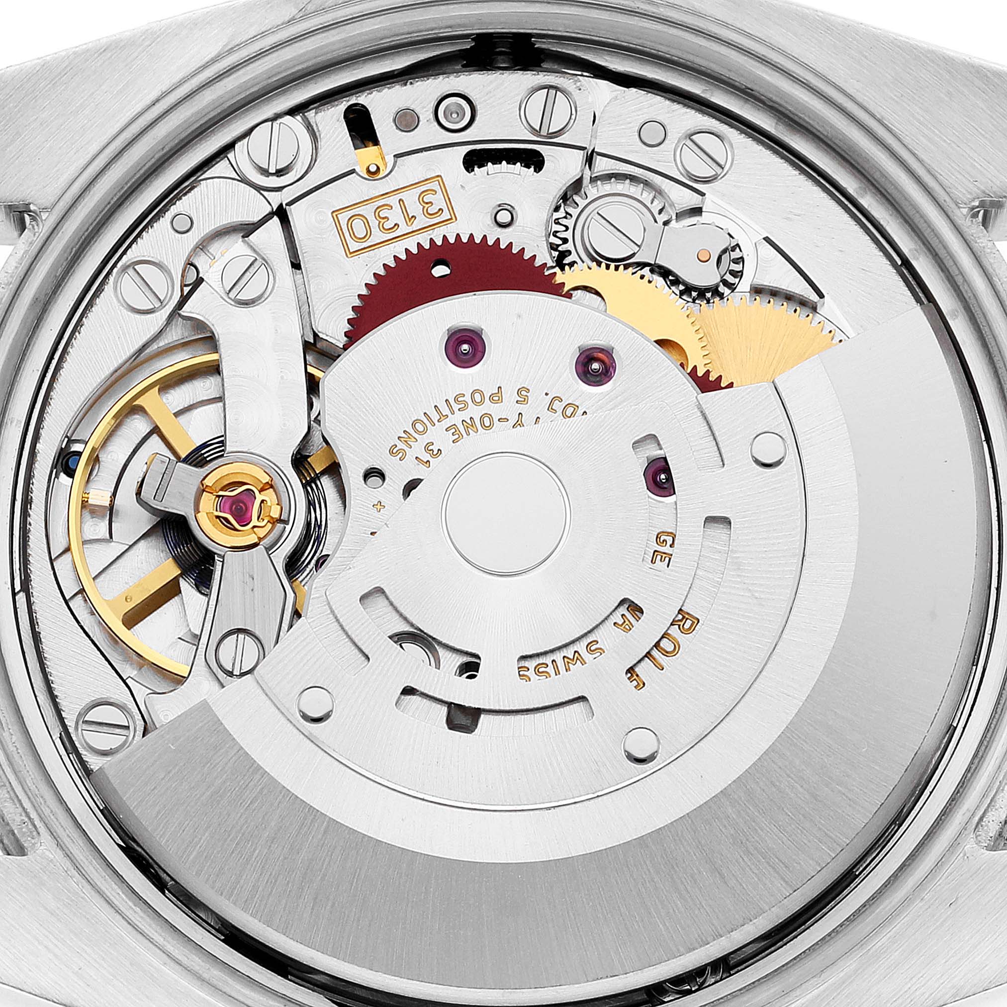 Rolex Oyster Perpetual 34mm Olive Green Dial Steel Mens Watch 114200