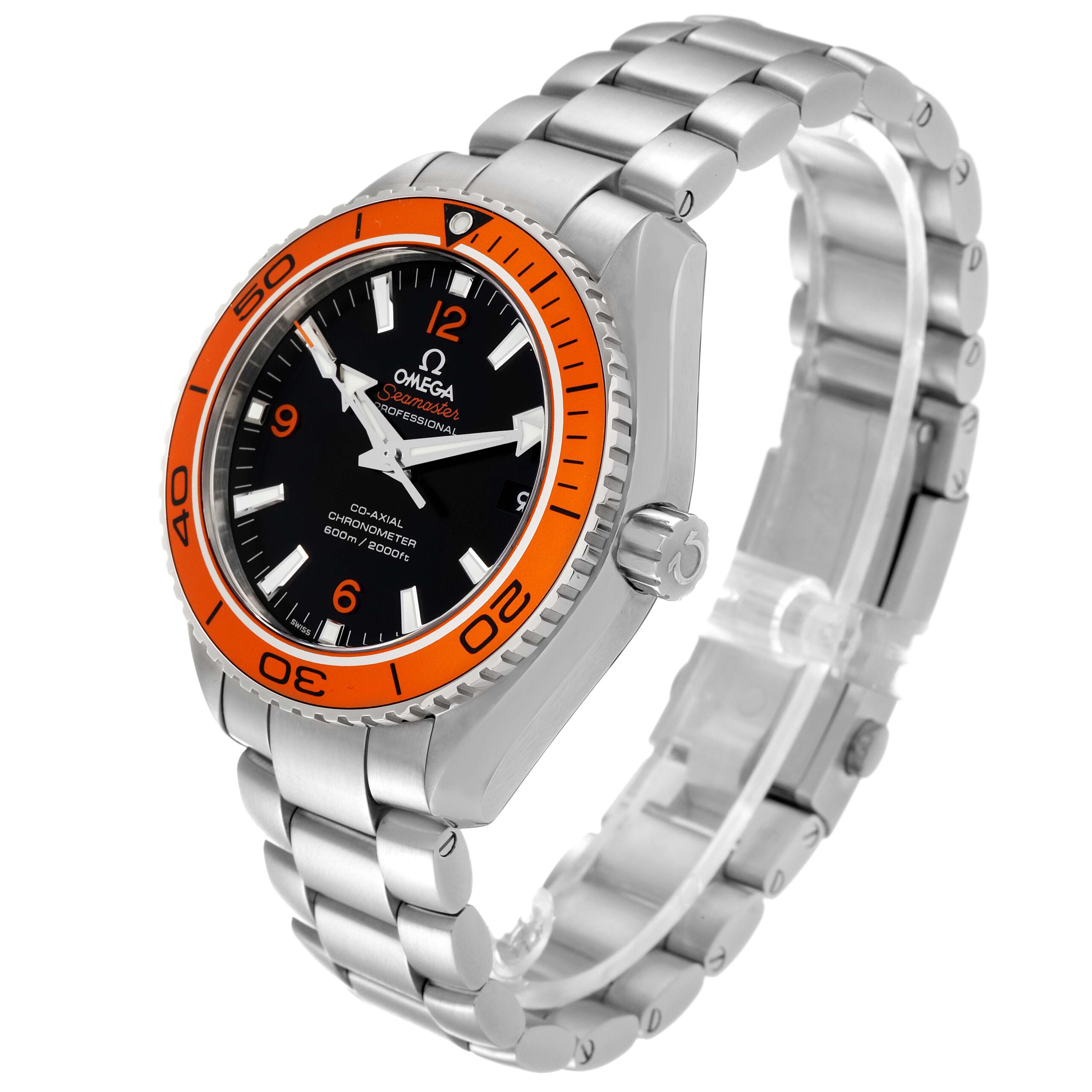Omega Seamaster Planet Ocean Orange Bezel Watch 232.30.42.21.01.002 Box Card