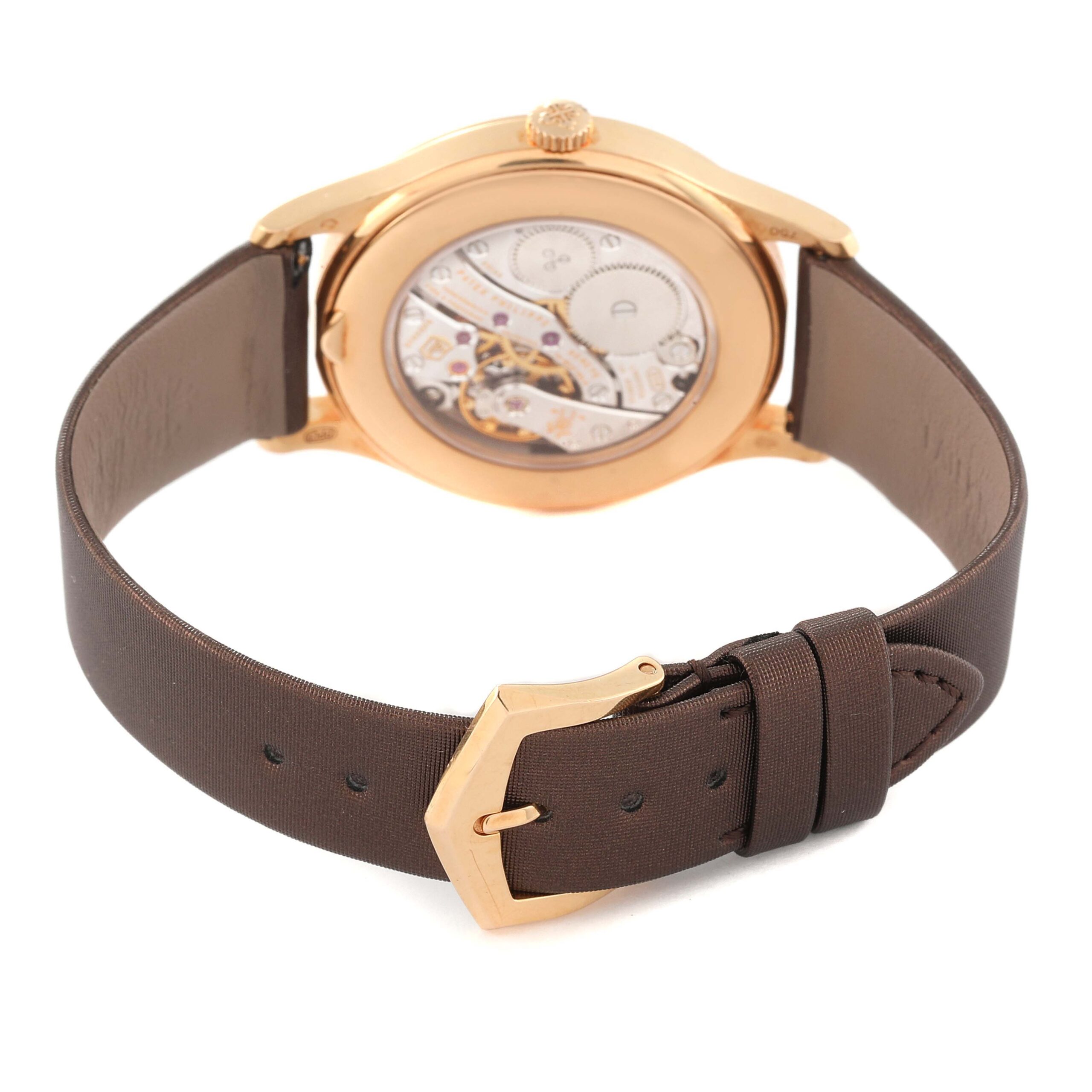 Patek Philippe Calatrava Rose Gold Brown Dial Ladies Watch 4897R