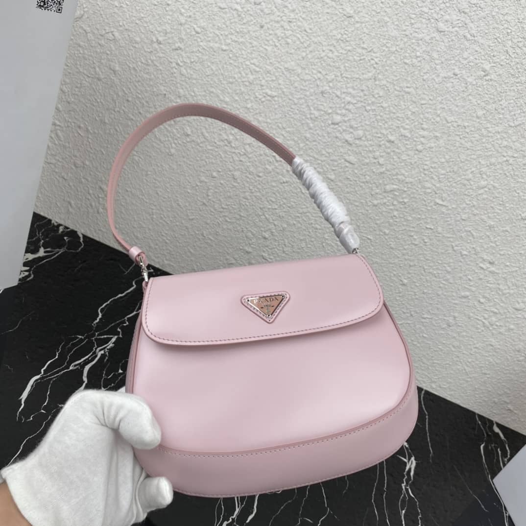 Prada Cleo Bag Dupe Brushed Leather Flap Replica Shoulder Bag
