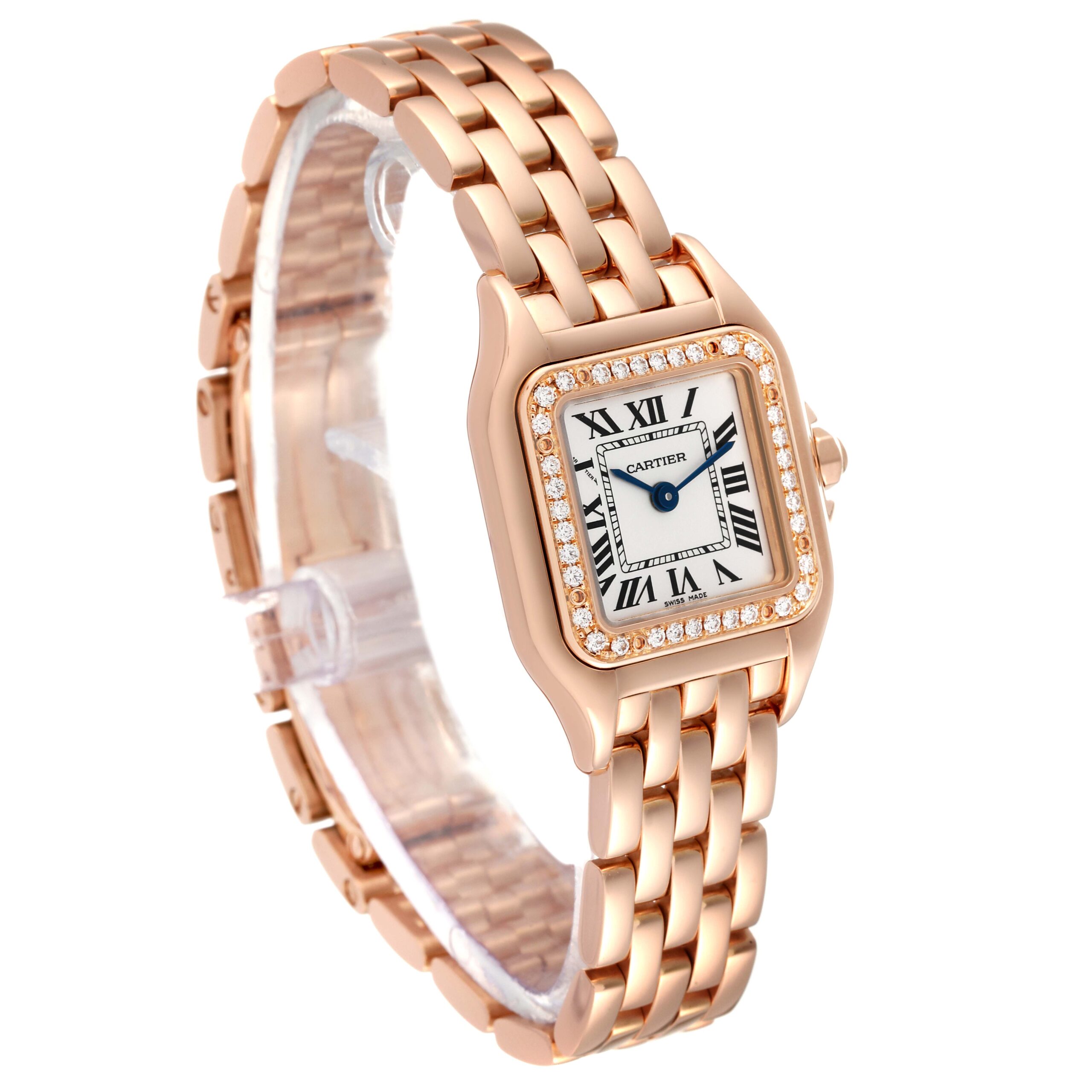 Cartier Panthere Small Rose Gold Diamond Ladies Watch WJPN0008 Box Papers