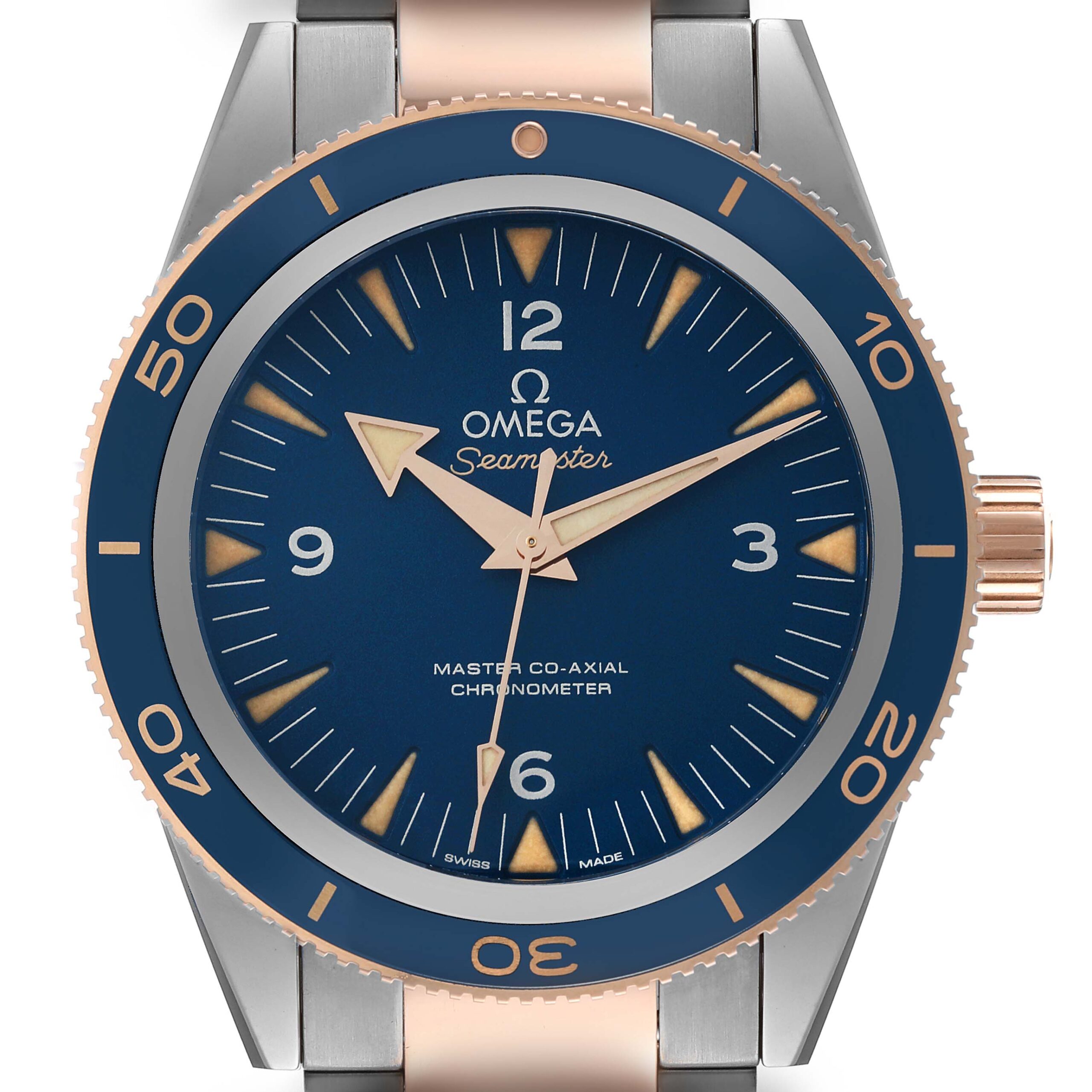 Omega Seamaster 300 Titanium Rose Gold Mens Watch 233.60.41.21.03.001 Box Card