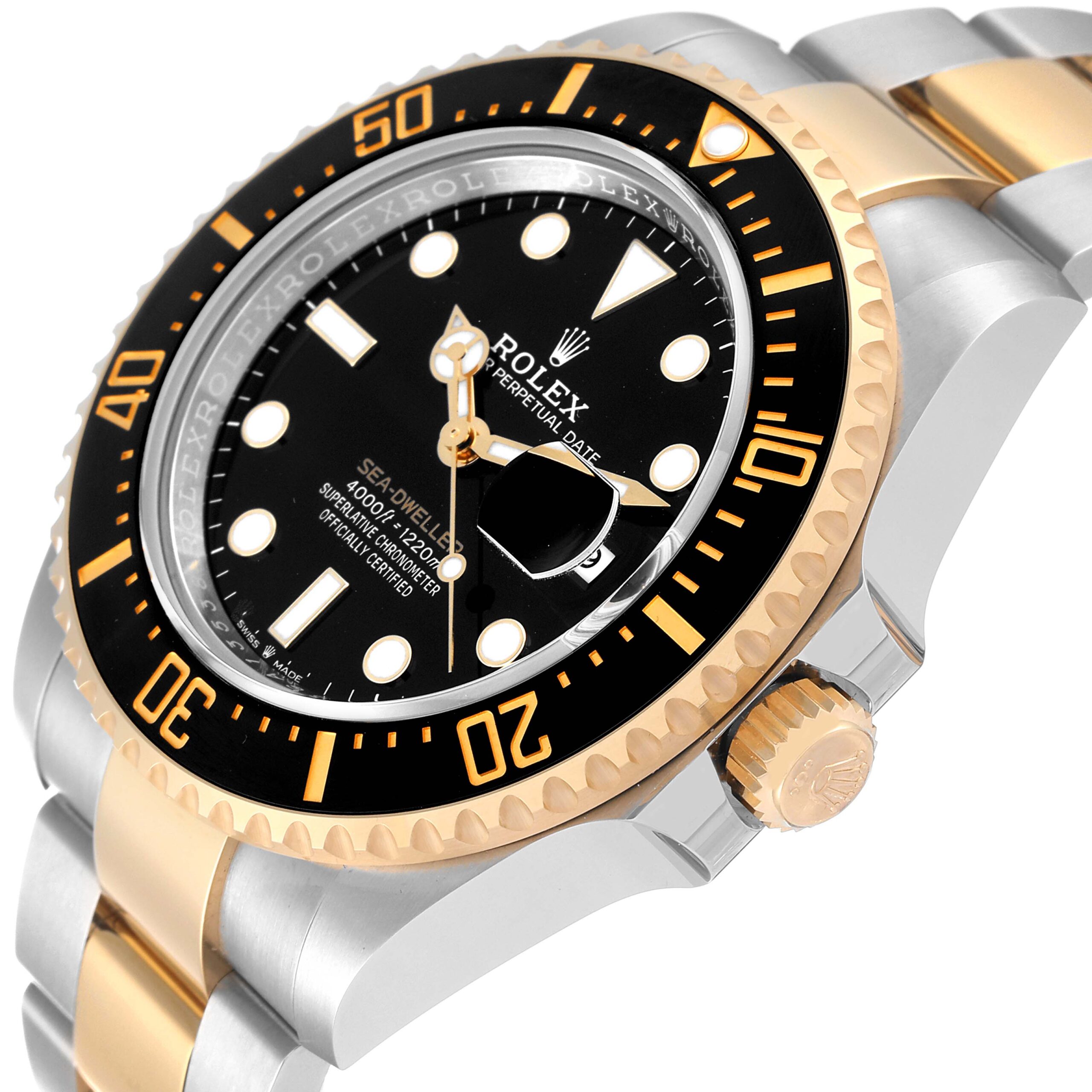 Rolex Seadweller Black Dial Steel Yellow Gold Mens Watch 126603 Unworn