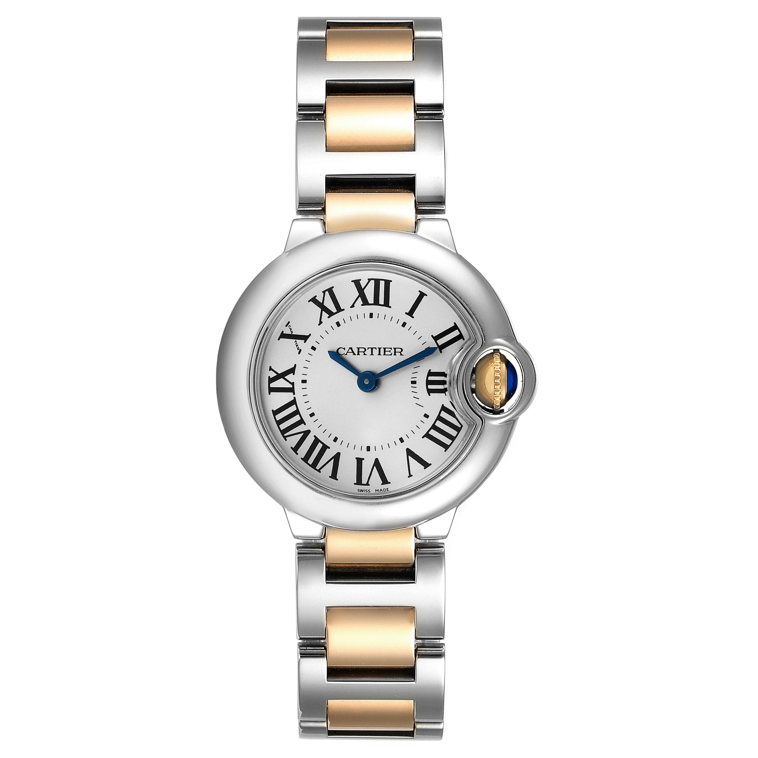 Cartier Ballon Bleu 28mm Steel Yellow Gold Ladies Watch W2BB0010