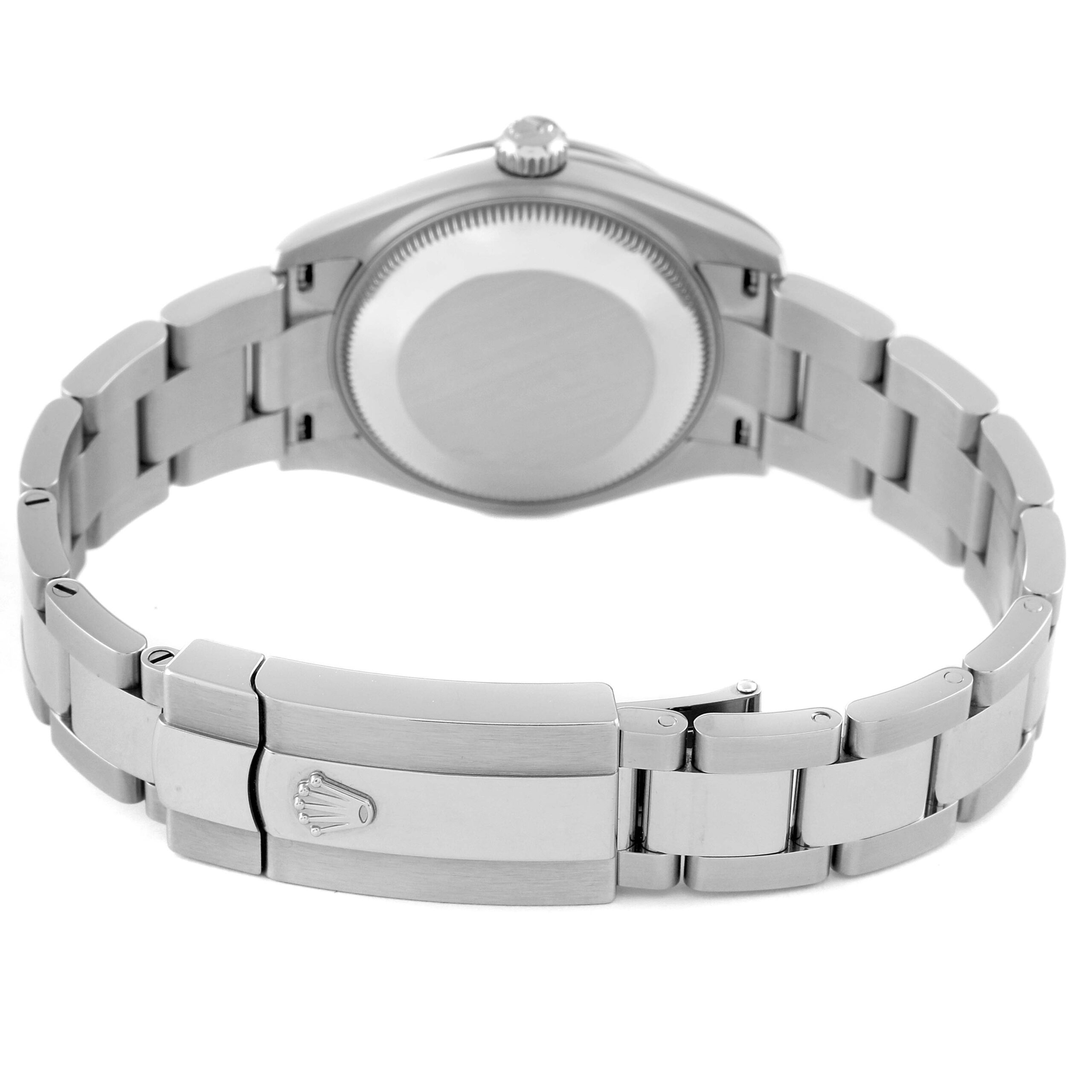 Rolex Datejust Midsize Steel White Gold Slate Dial Ladies Watch 278274 Box Card