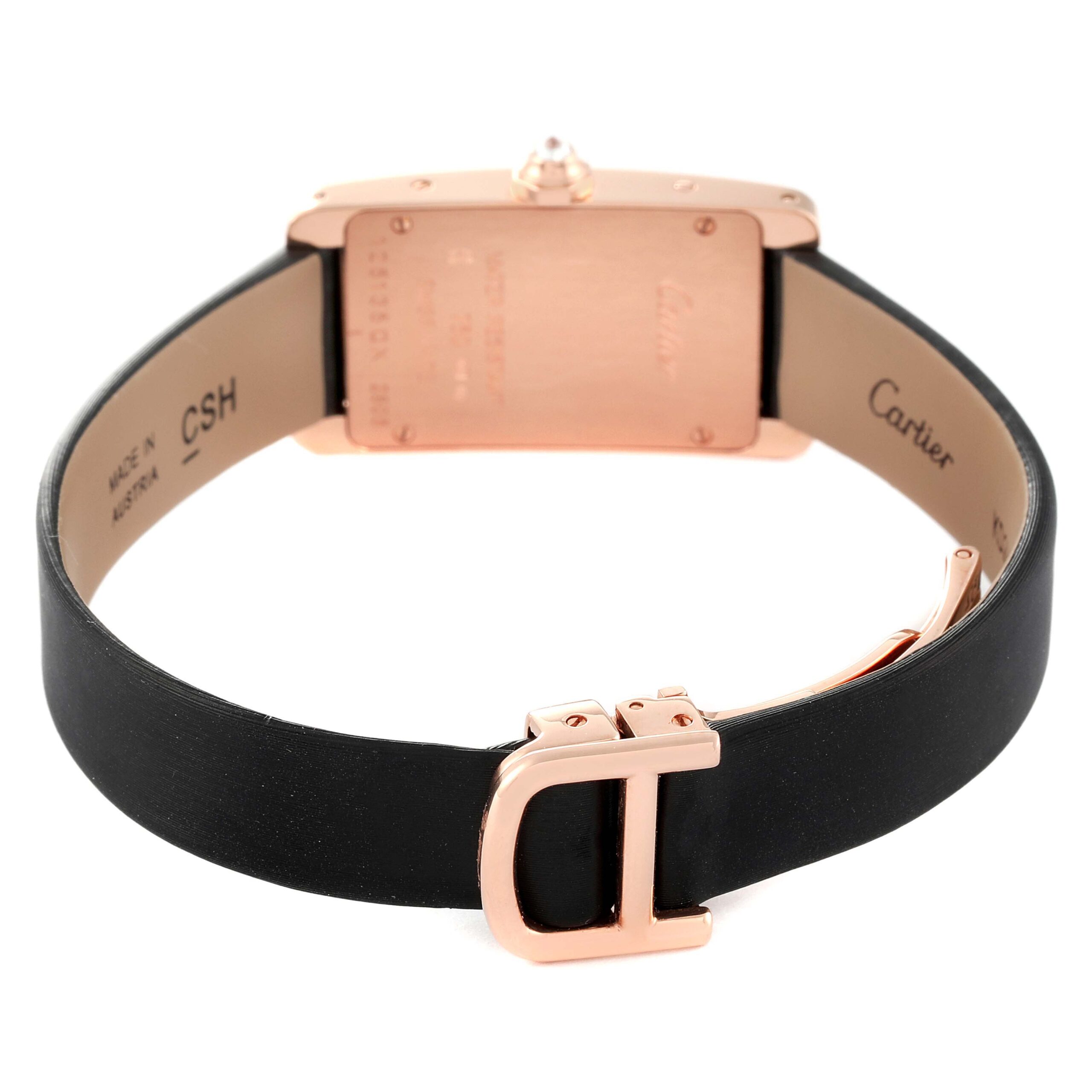 Cartier Tank Americaine Small Rose Gold Diamond Ladies Watch WJTA0002