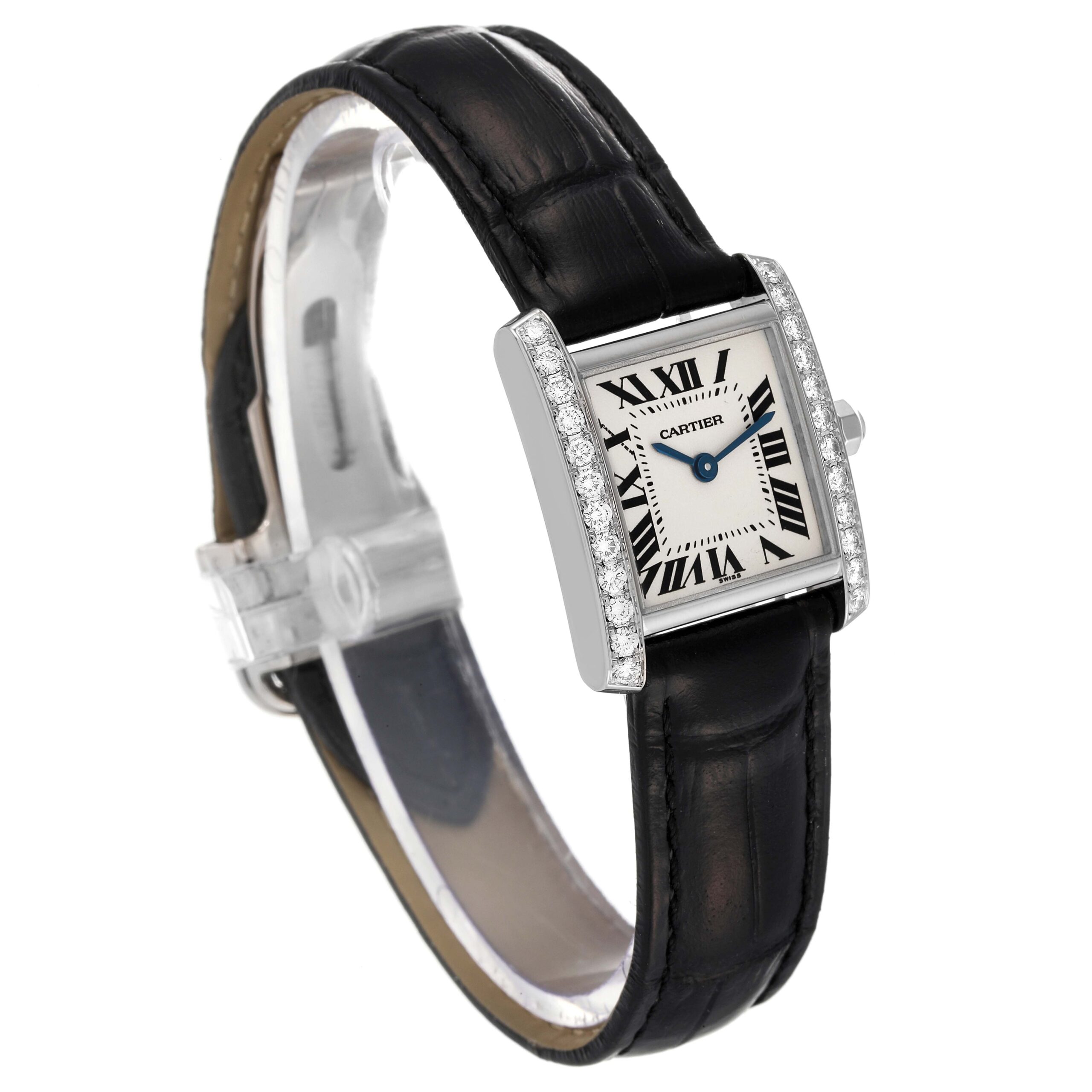 Cartier Tank Francaise White Gold Diamond Ladies Watch WE100251