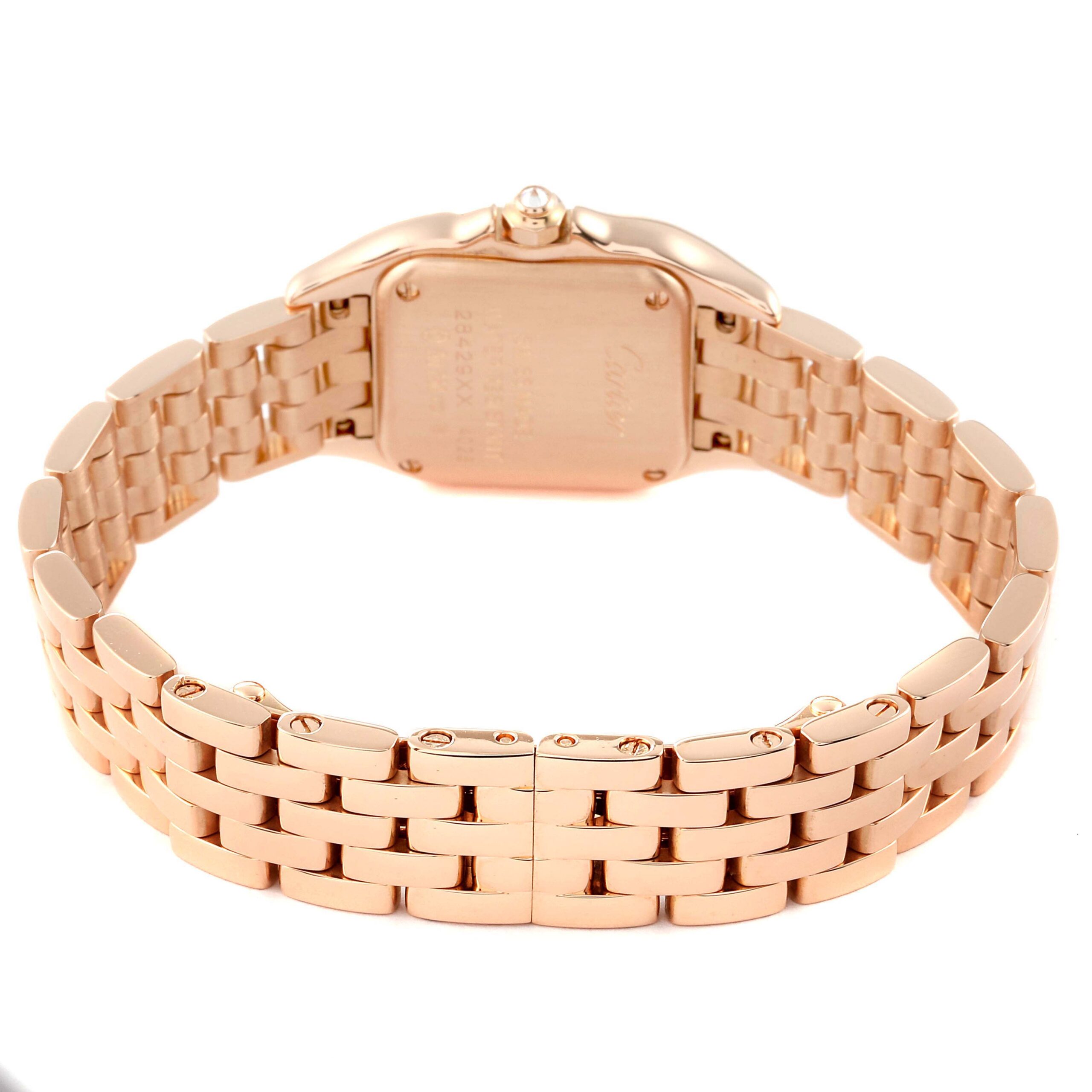Cartier Panthere Small Rose Gold Diamond Ladies Watch WJPN0008 Box Papers