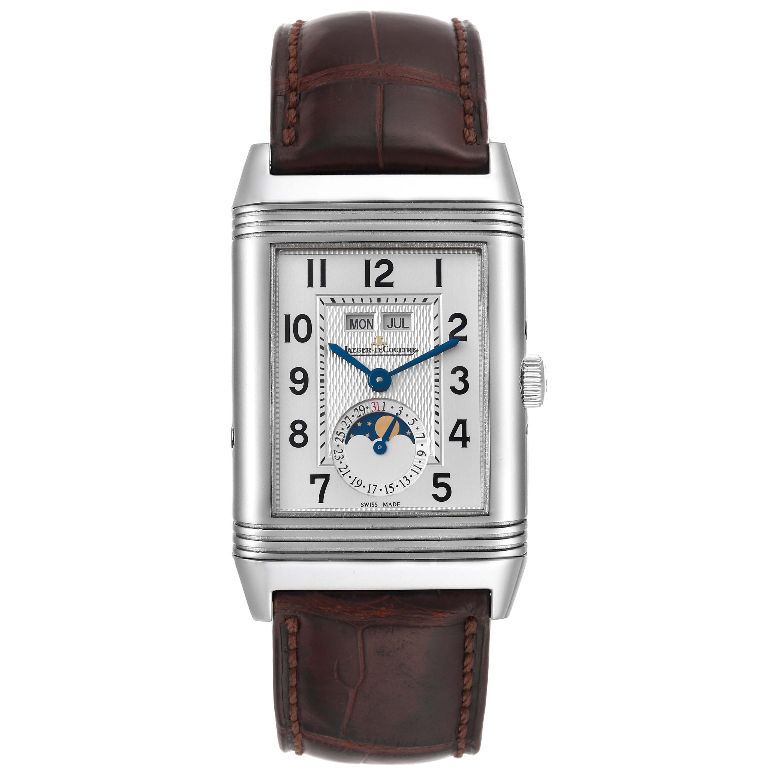 Jaeger LeCoultre Grande Reverso Moonphase Steel Mens Watch 273.8.84 Q3758420