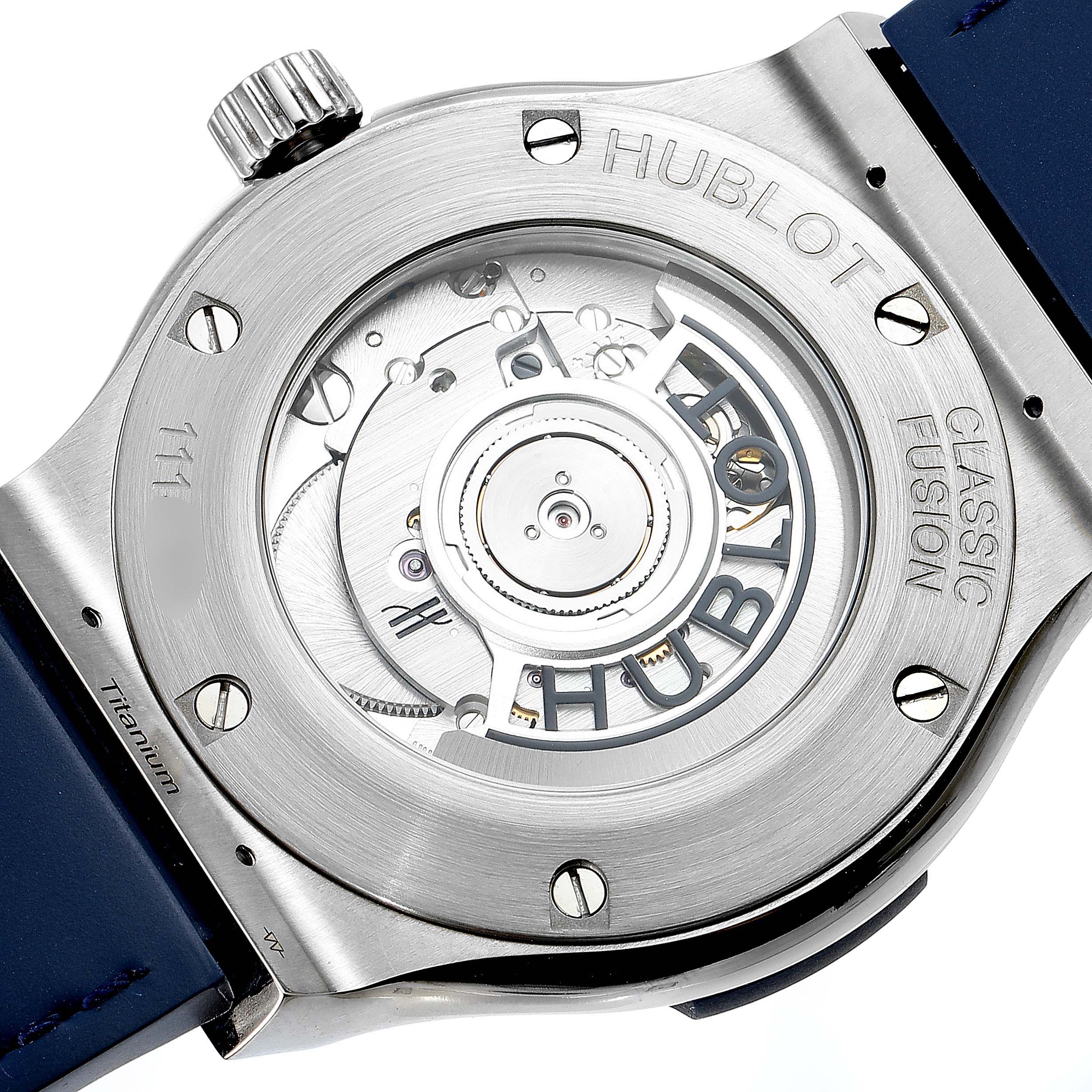 Hublot Classic Fusion Titanium 42mm Blue Dial Mens Watch 542.NX.7170.LR