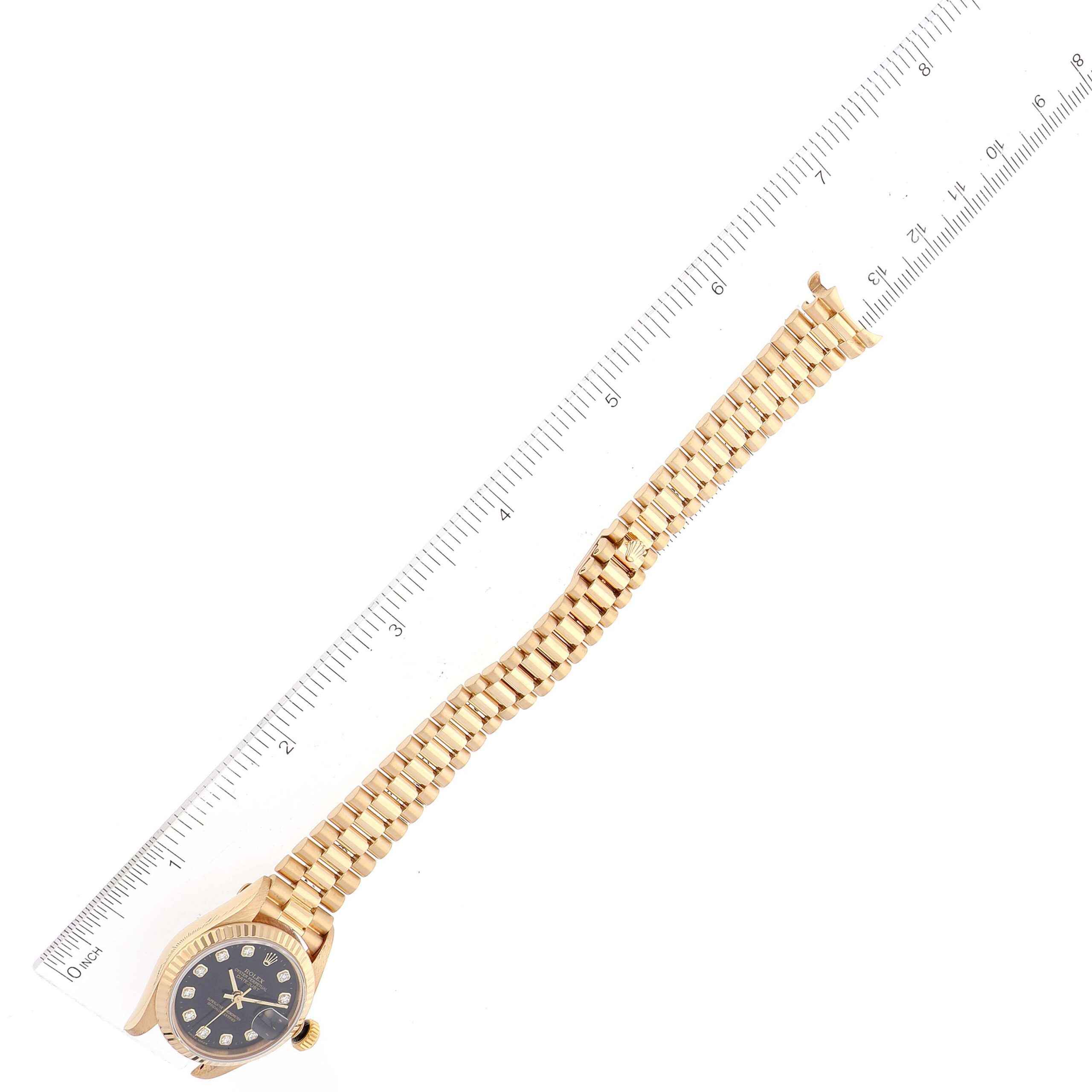 Rolex President Datejust Yellow Gold Diamond Ladies Watch 79178