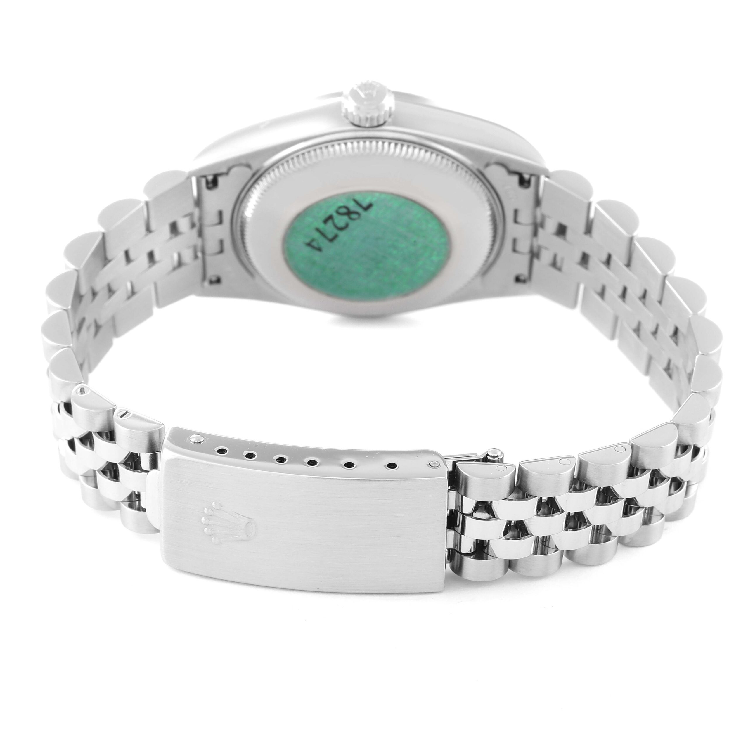 Rolex Datejust Midsize Steel White Gold Salmon Dial Watch 78274 Box Papers