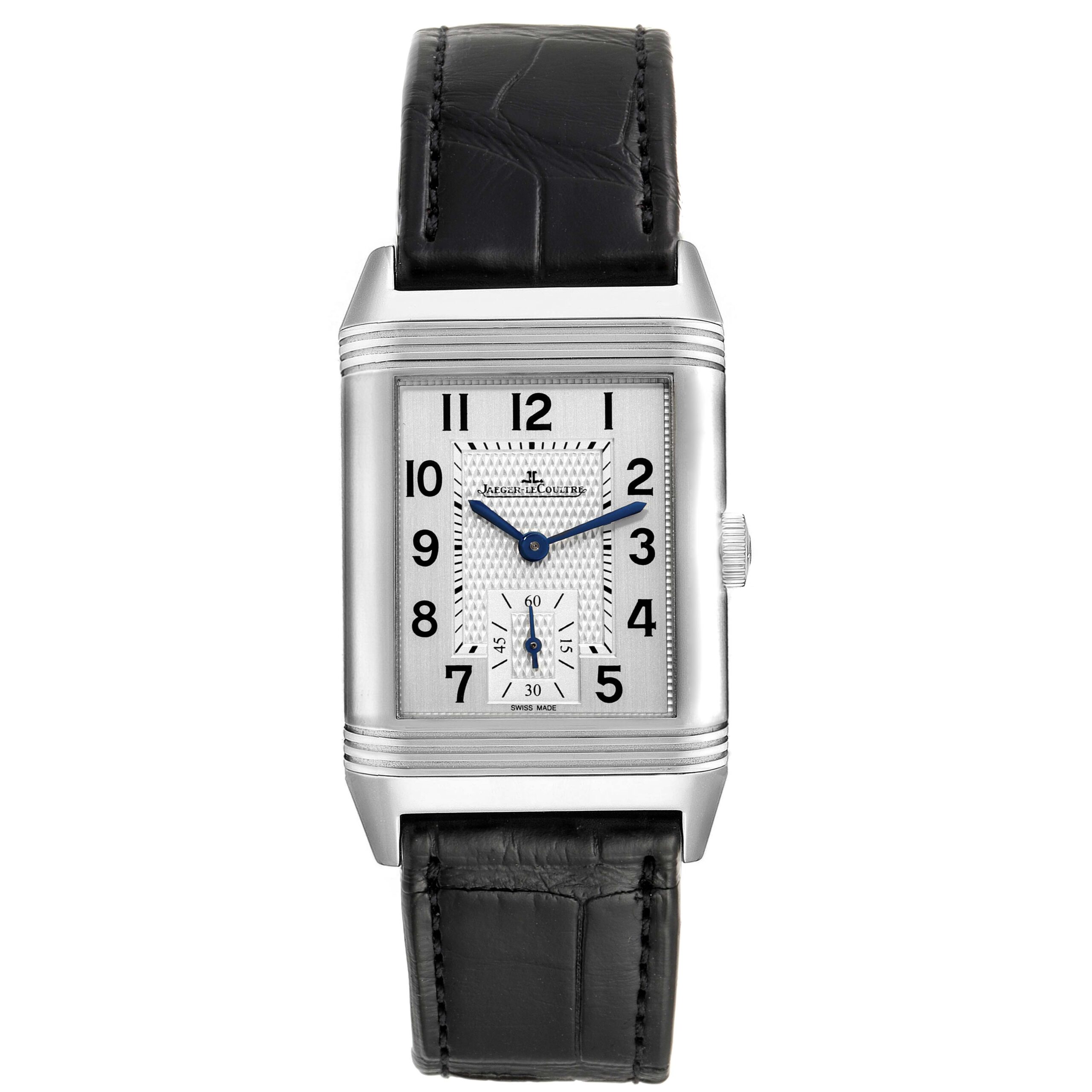 Jaeger LeCoultre Reverso Duo Day Night Mens Watch 213.8.D4 Q3848420 Box Card