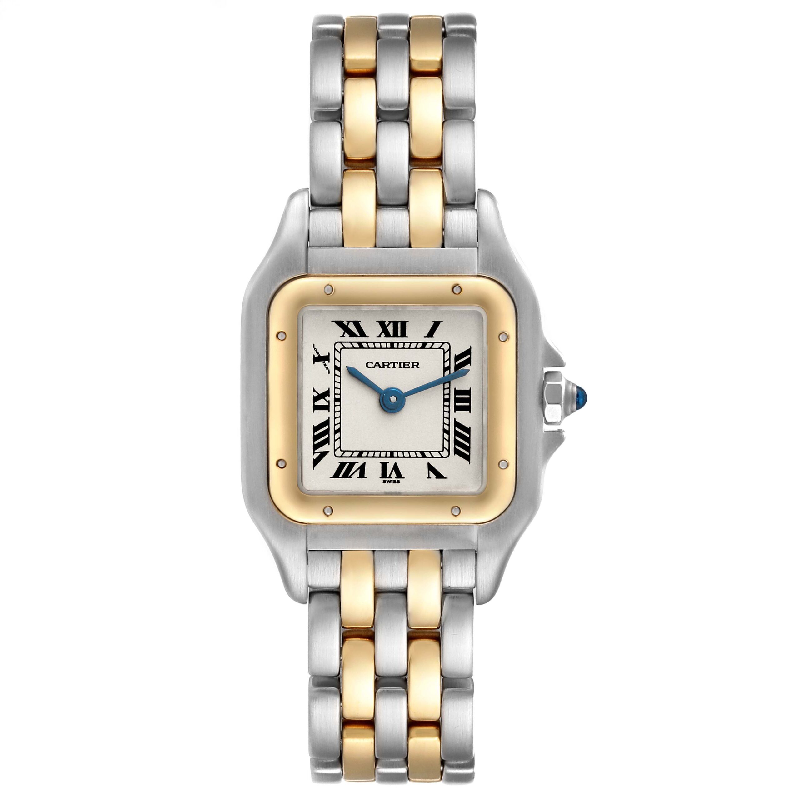 Cartier Panthere Steel Yellow Gold Two Row Ladies Watch W25029B6