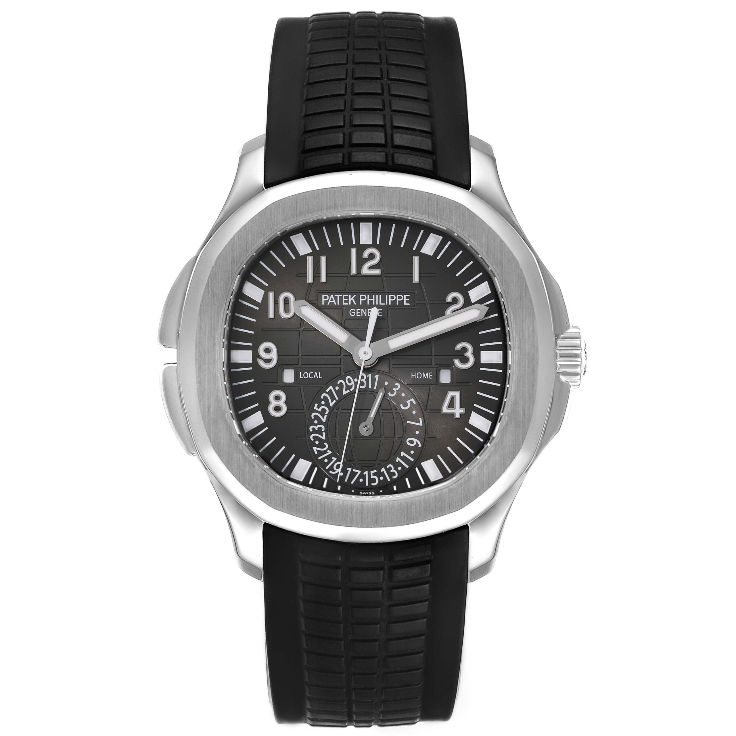 Patek Philippe Aquanaut Travel Time Steel Mens Watch 5164A Box Papers