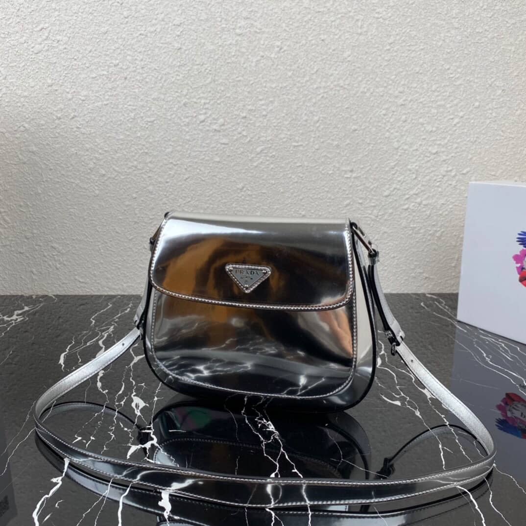 Prada Cleo Bag Dupe Brushed Leather Flap Shoulder Bag