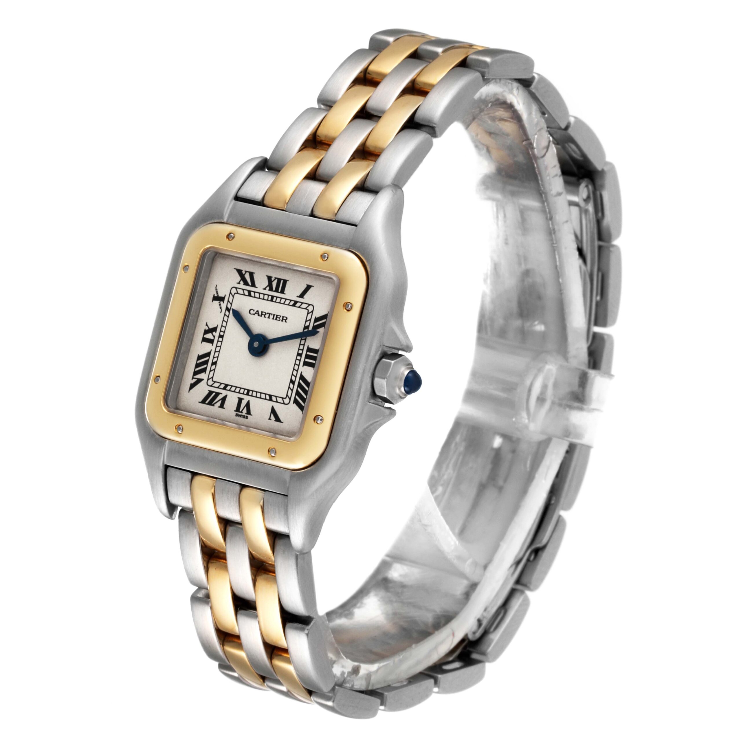 Cartier Panthere Steel Yellow Gold Two Row Ladies Watch W25029B6