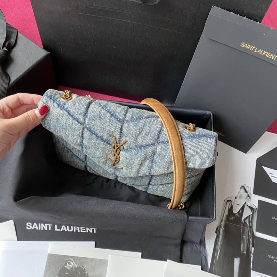 YSL Replica Saint Laurent Loulou Denim Shoulder Bag