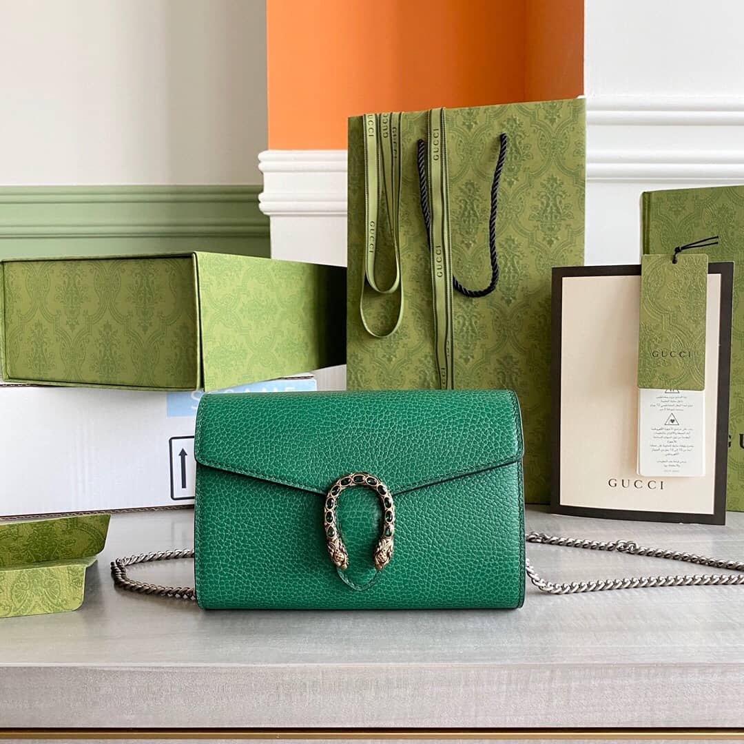 Gucci Dionysus Chain Wallet Shoulder Bag Replica Green 401231