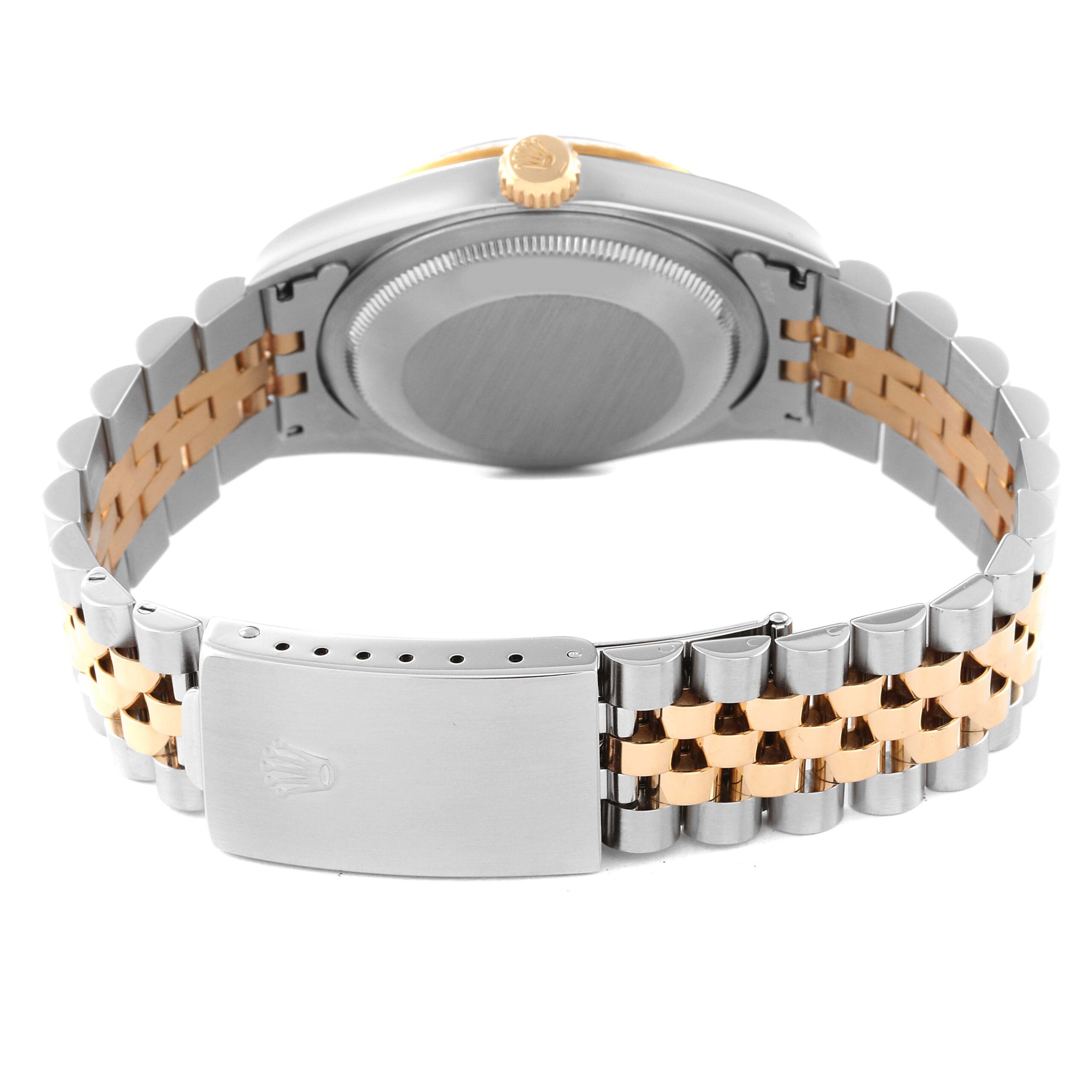 Rolex Datejust Steel Yellow Gold Mother of Pearl Dial Mens Watch 16233