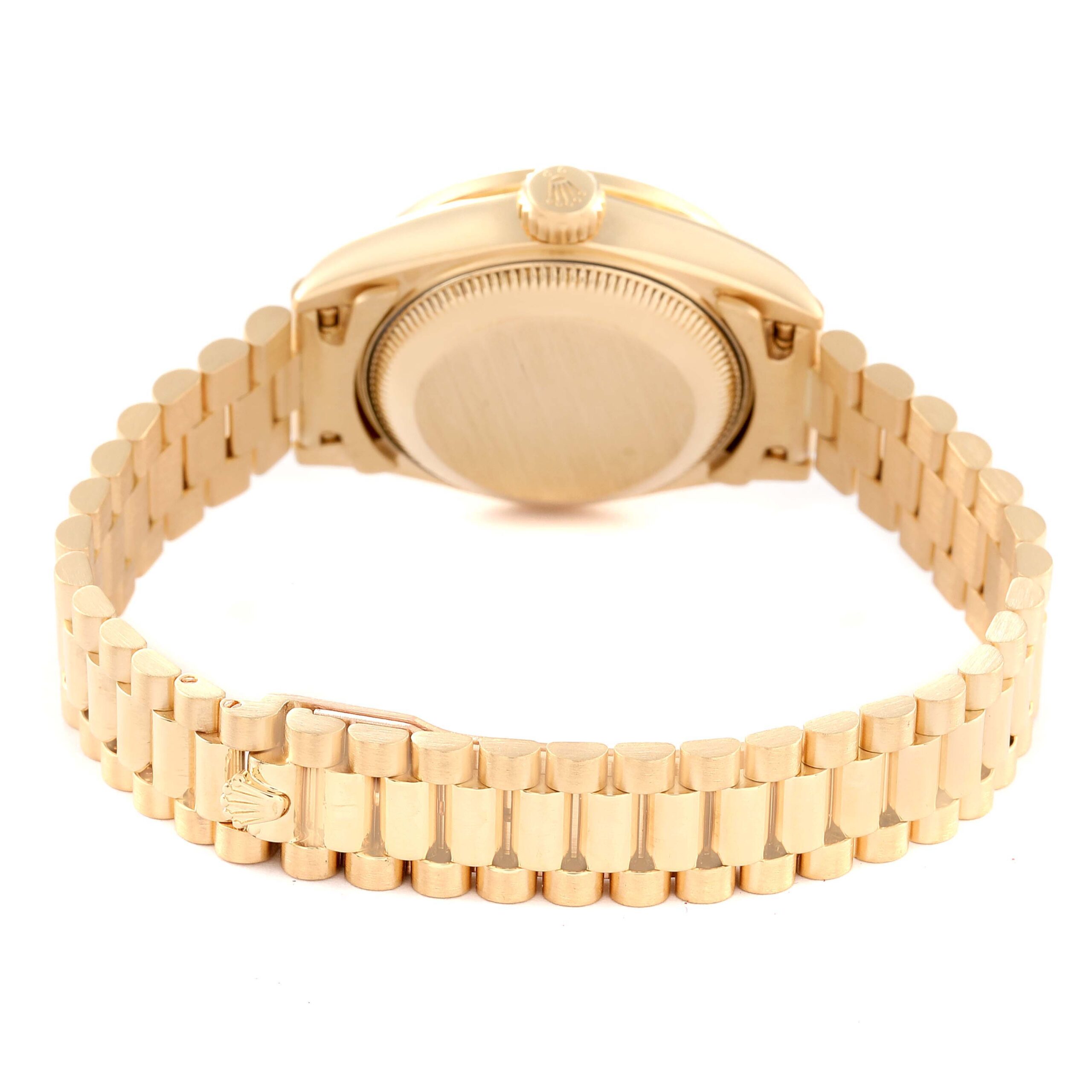 Rolex President Datejust Yellow Gold Diamond Ladies Watch 69158 Box Service Card