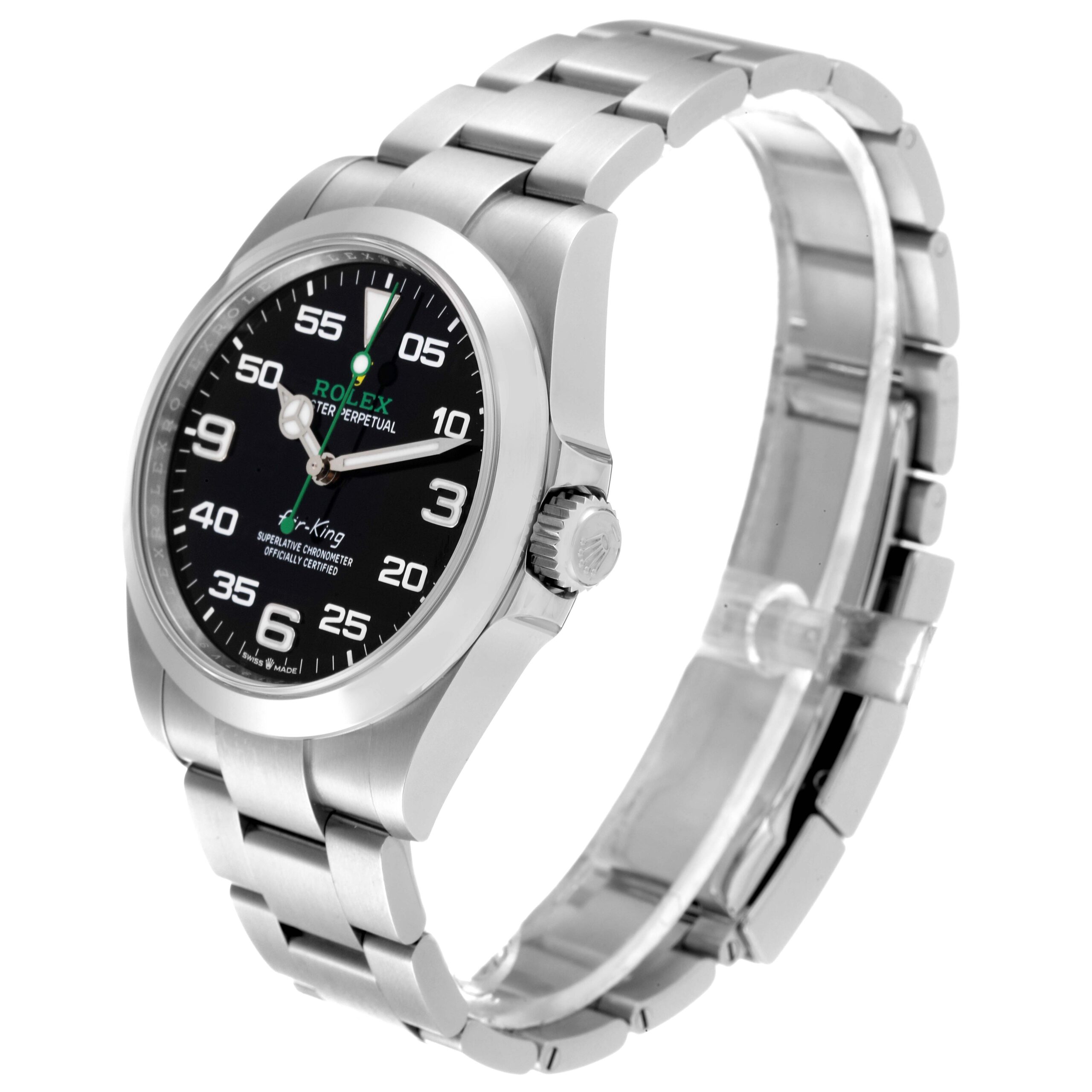 Rolex Oyster Perpetual Air King Black Dial Steel Mens Watch 126900 Unworn