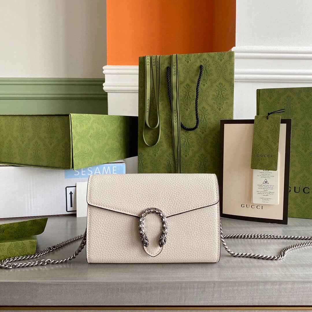 Gucci Dionysus Chain Wallet Shoulder Bag Replica White 401231