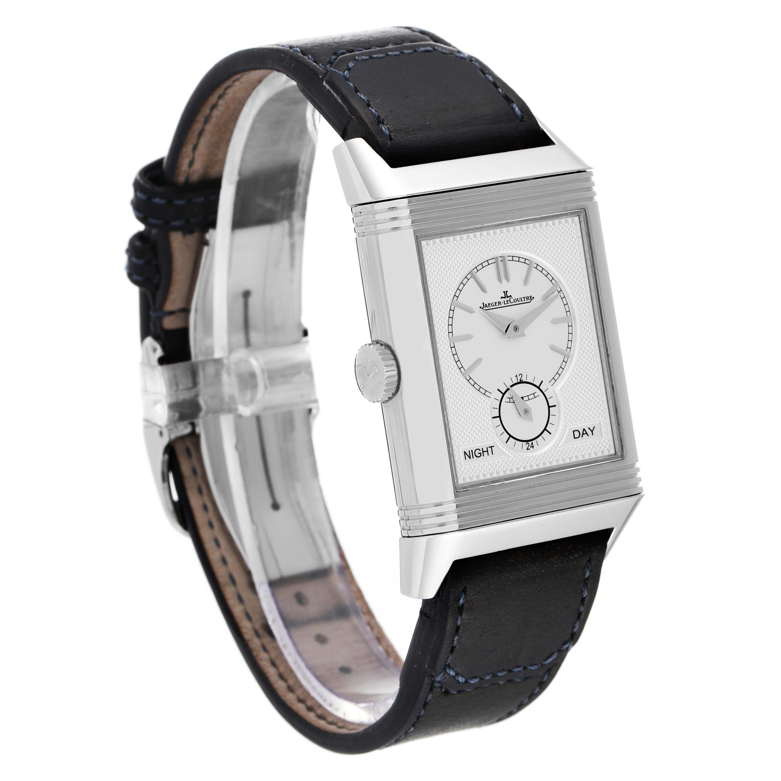 Jaeger LeCoultre Reverso Tribute Duoface Day Night Watch 215.8.D4 Q3988482 Box Papers