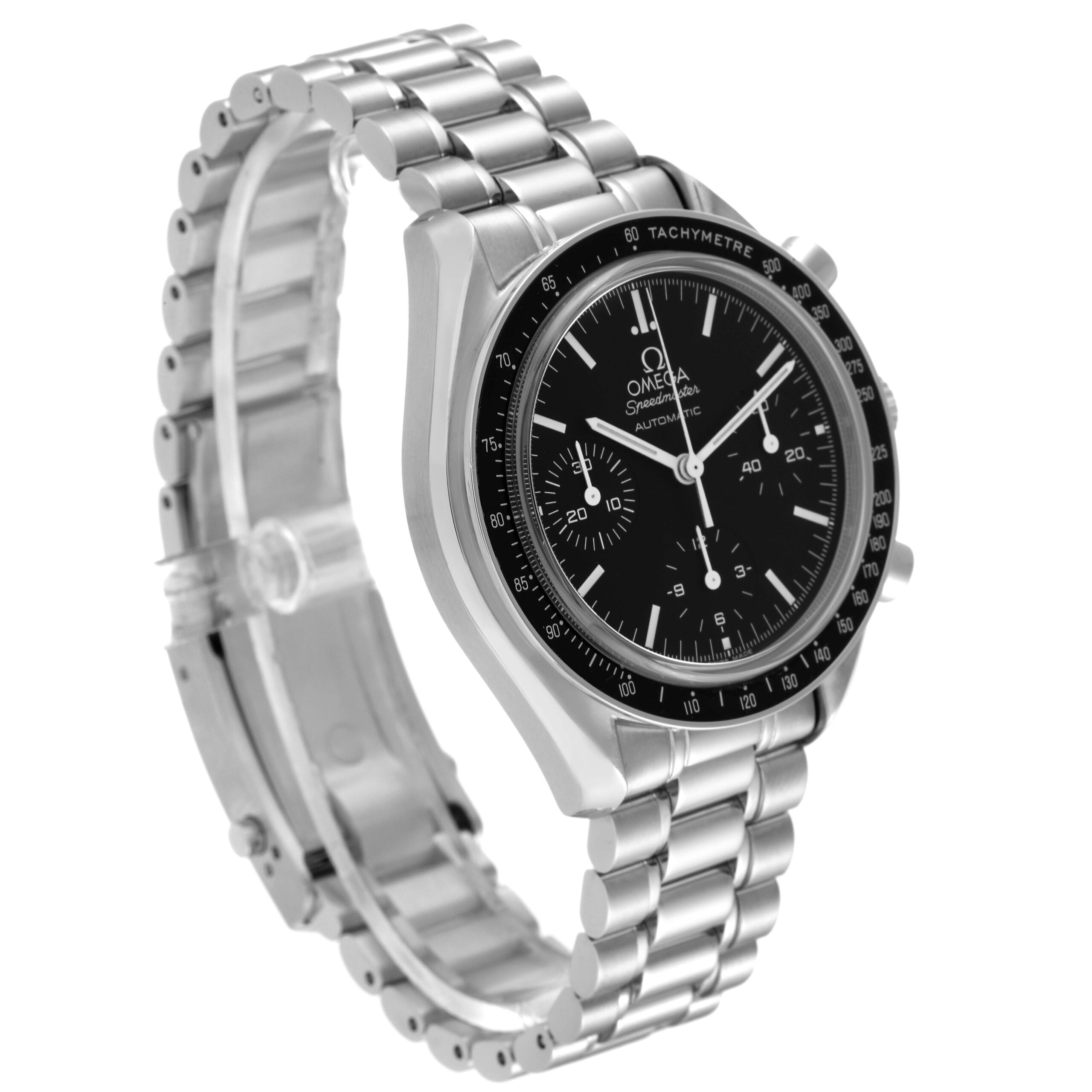 Omega Speedmaster Reduced Chronograph Steel Mens Watch 3539.50.00 Box Card