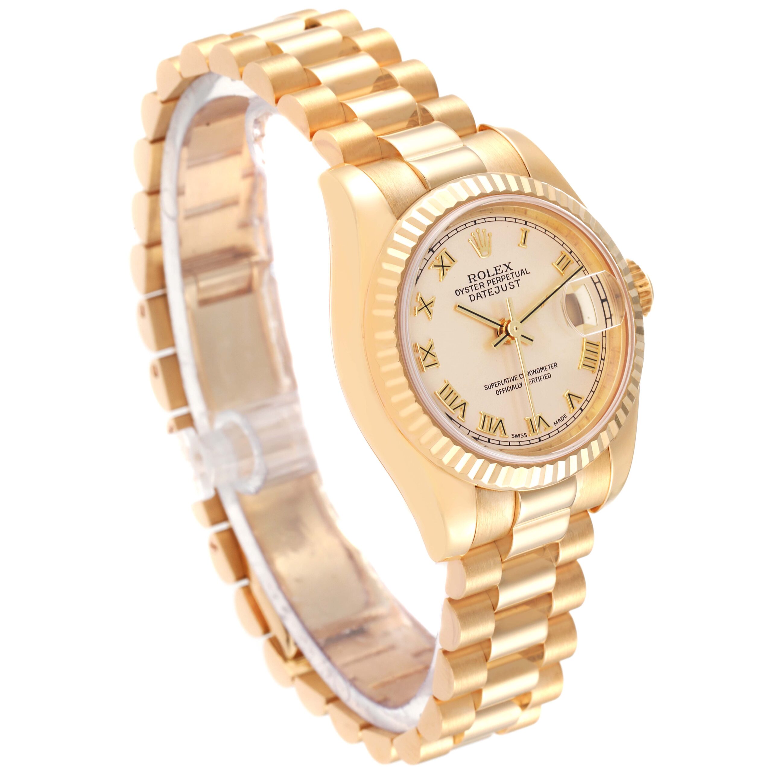 Rolex President Datejust Yellow Gold Ladies Watch 179178