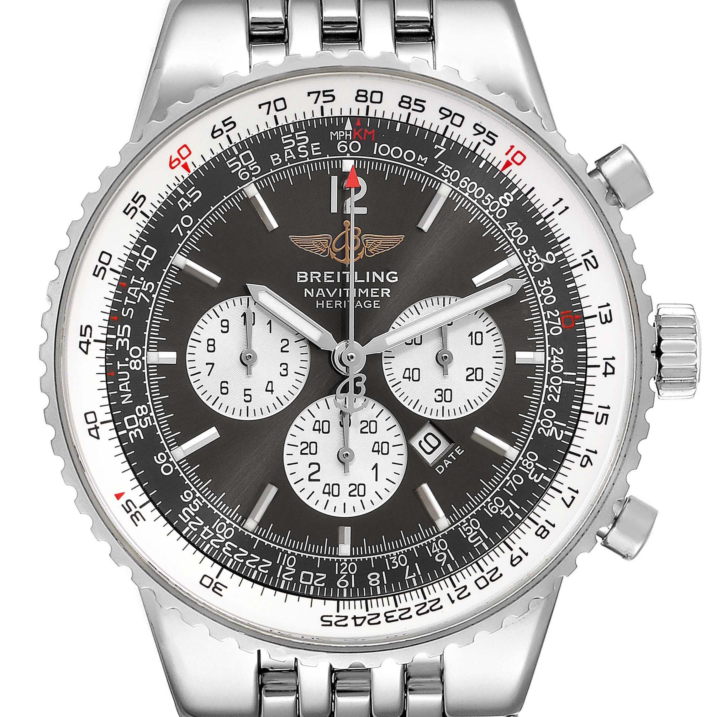 Breitling Navitimer Heritage Rhodium Dial Automatic Steel Mens Watch A35340