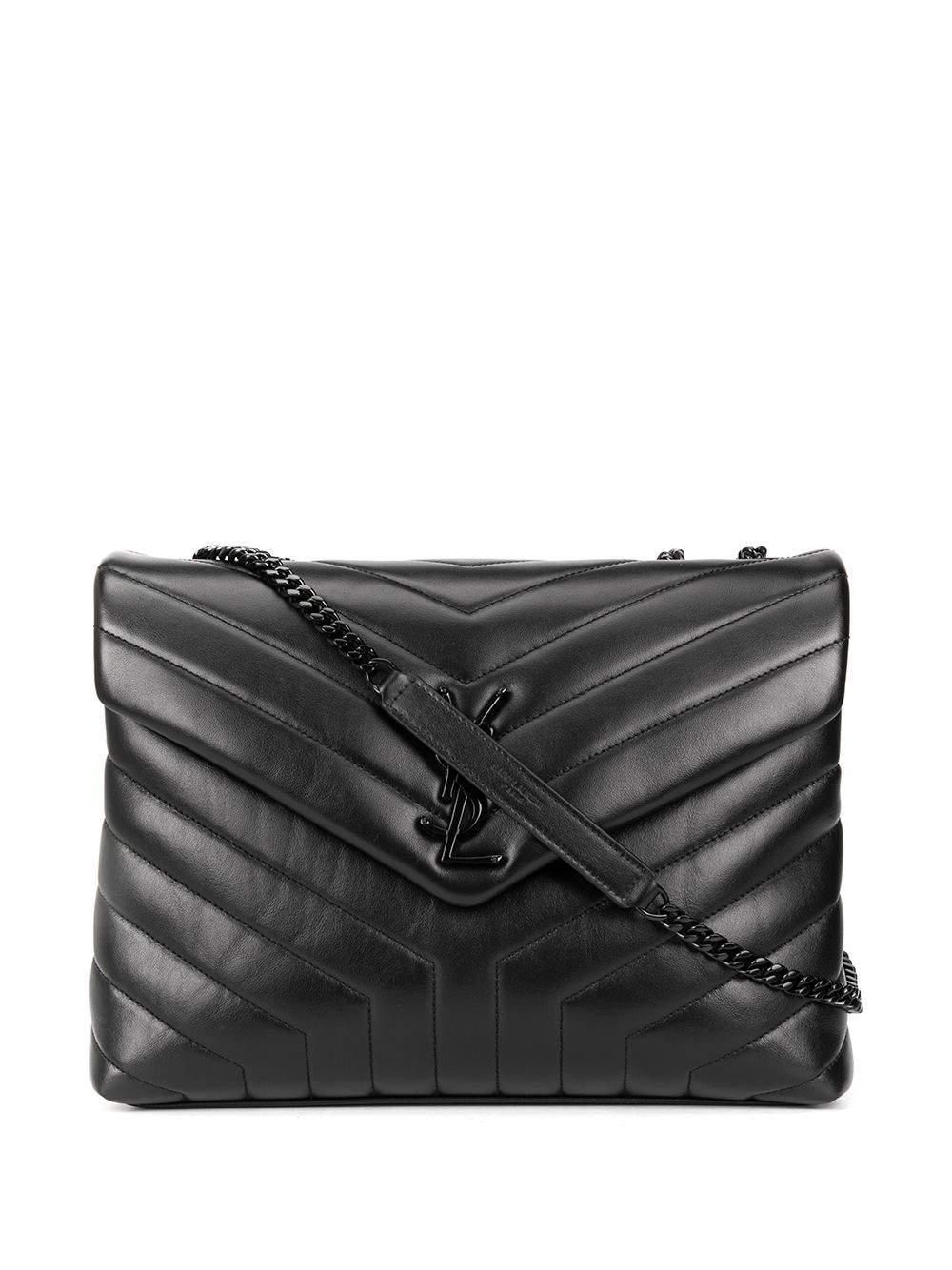 YSL Replica Saint Laurent Loulou quilted logo plaque bag