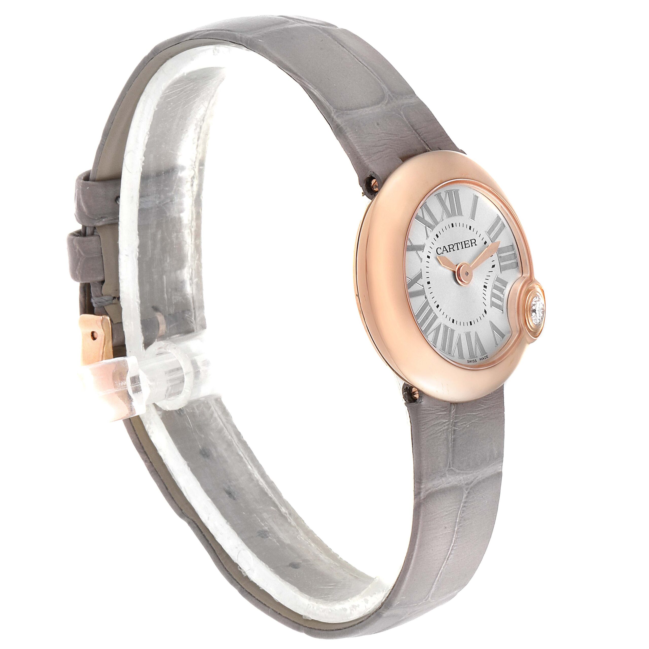 Cartier Ballon Blanc Rose Gold Diamond Ladies Watch WGBL0002 Box Card