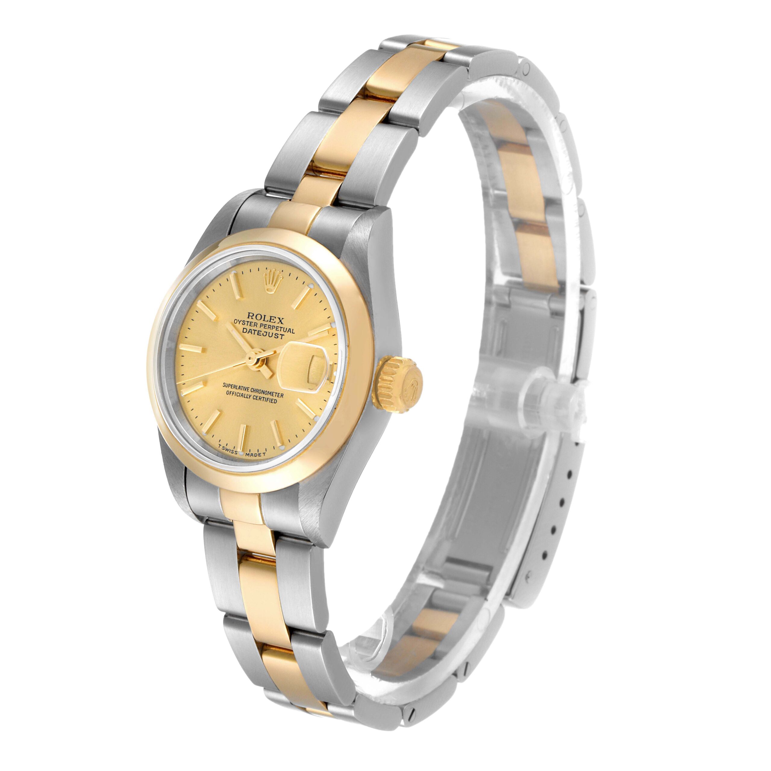 Rolex Datejust Steel Yellow Gold Champagne Dial Ladies Watch 79163