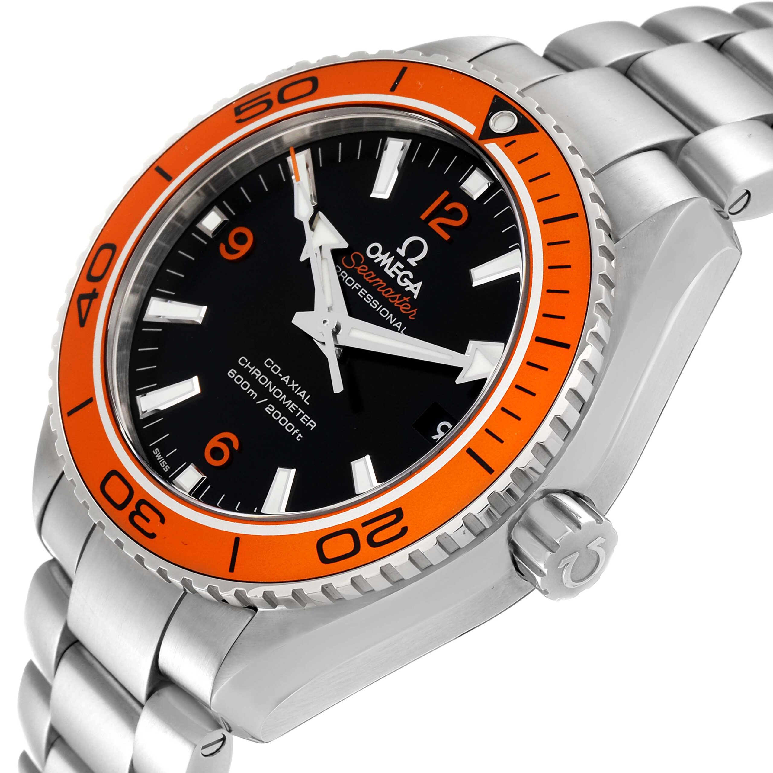 Omega Seamaster Planet Ocean Orange Bezel Watch 232.30.42.21.01.002 Box Card