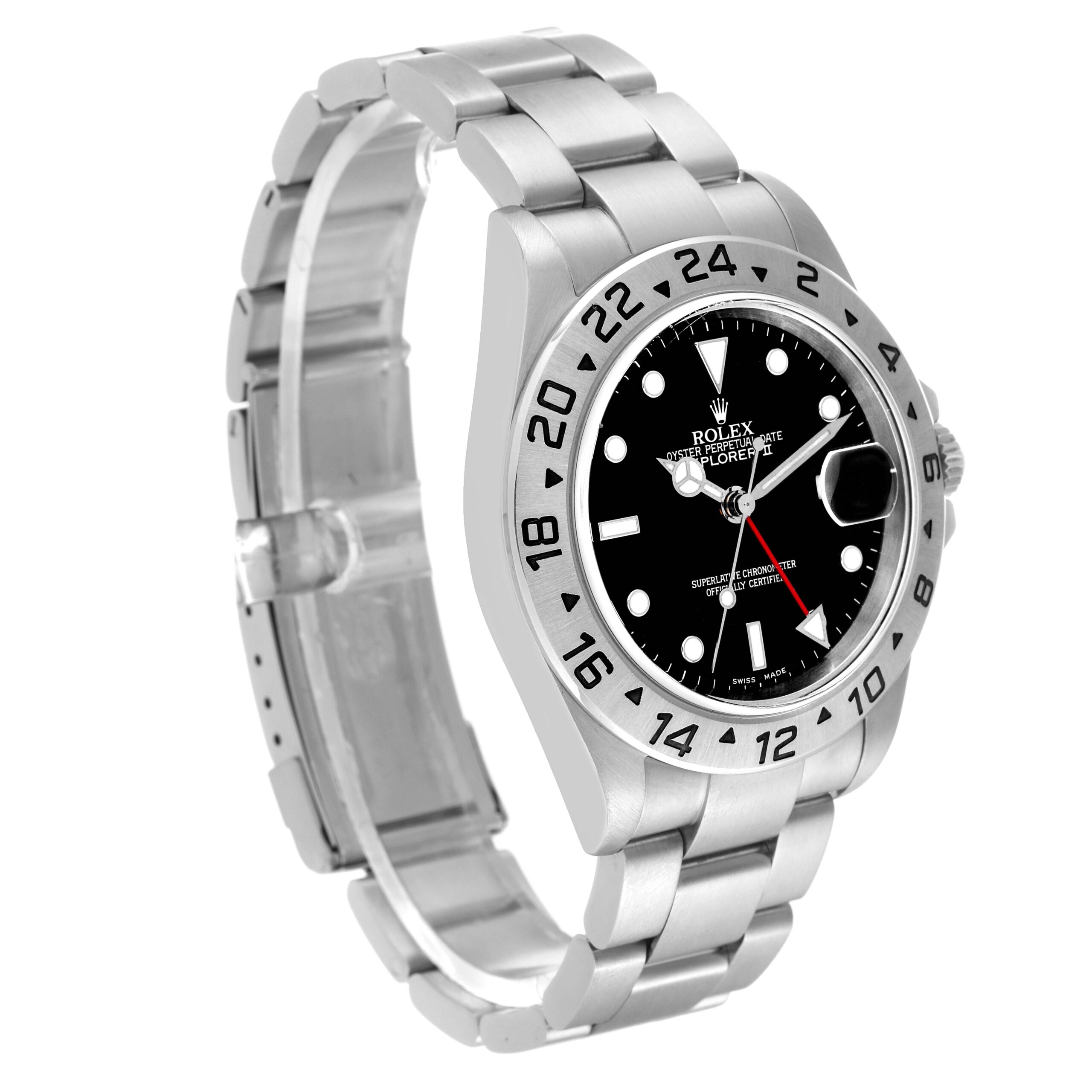 Rolex Explorer II Black Dial Automatic Steel Mens Watch 16570 Box Papers