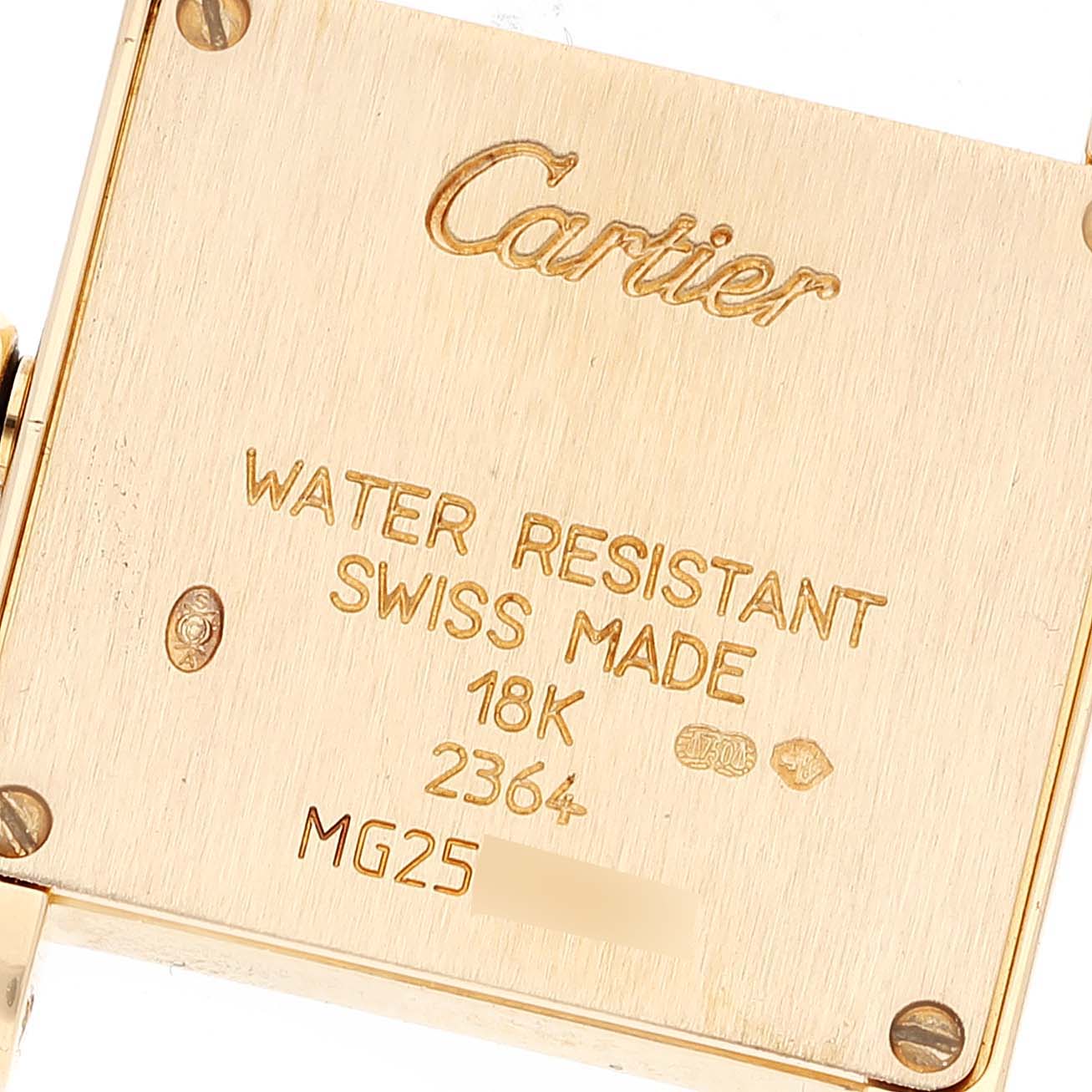 Cartier Tank Francaise Yellow Gold Diamond Ladies Watch WE100151