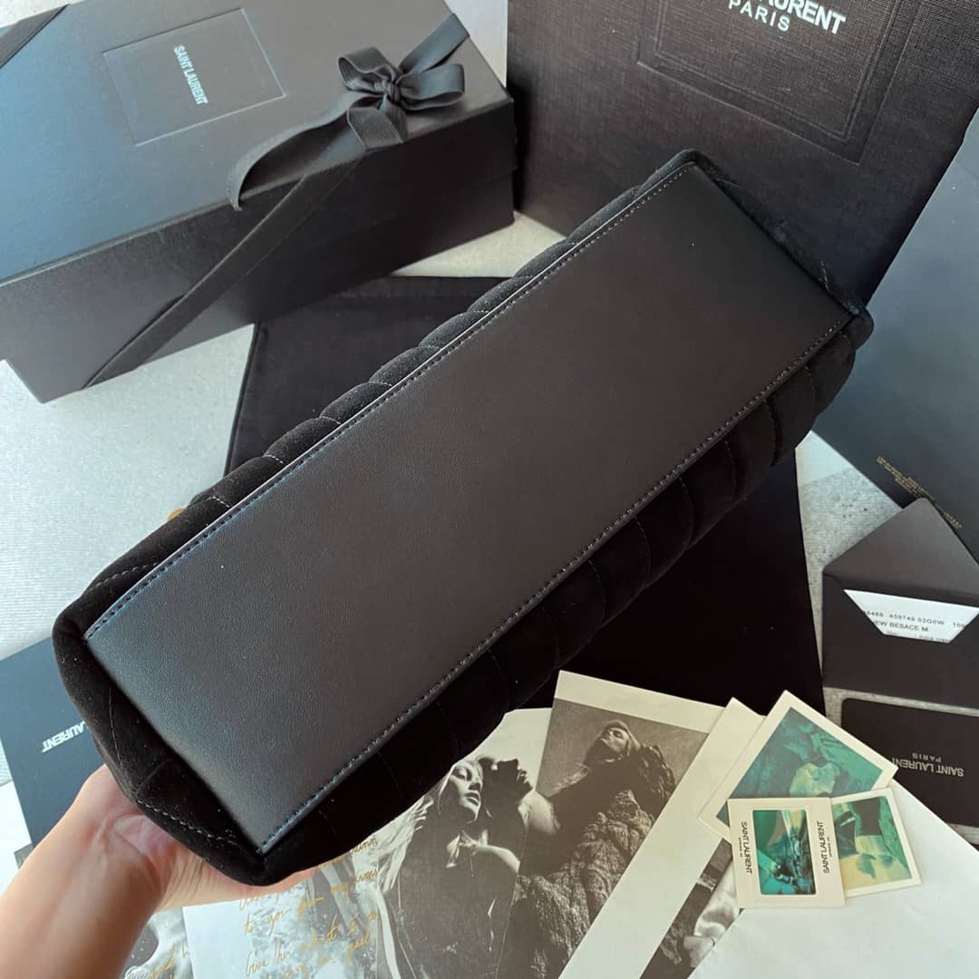 Saint Laurent Bag Dupe Loulou Monogram Quilted Velvet Shoulder Bag