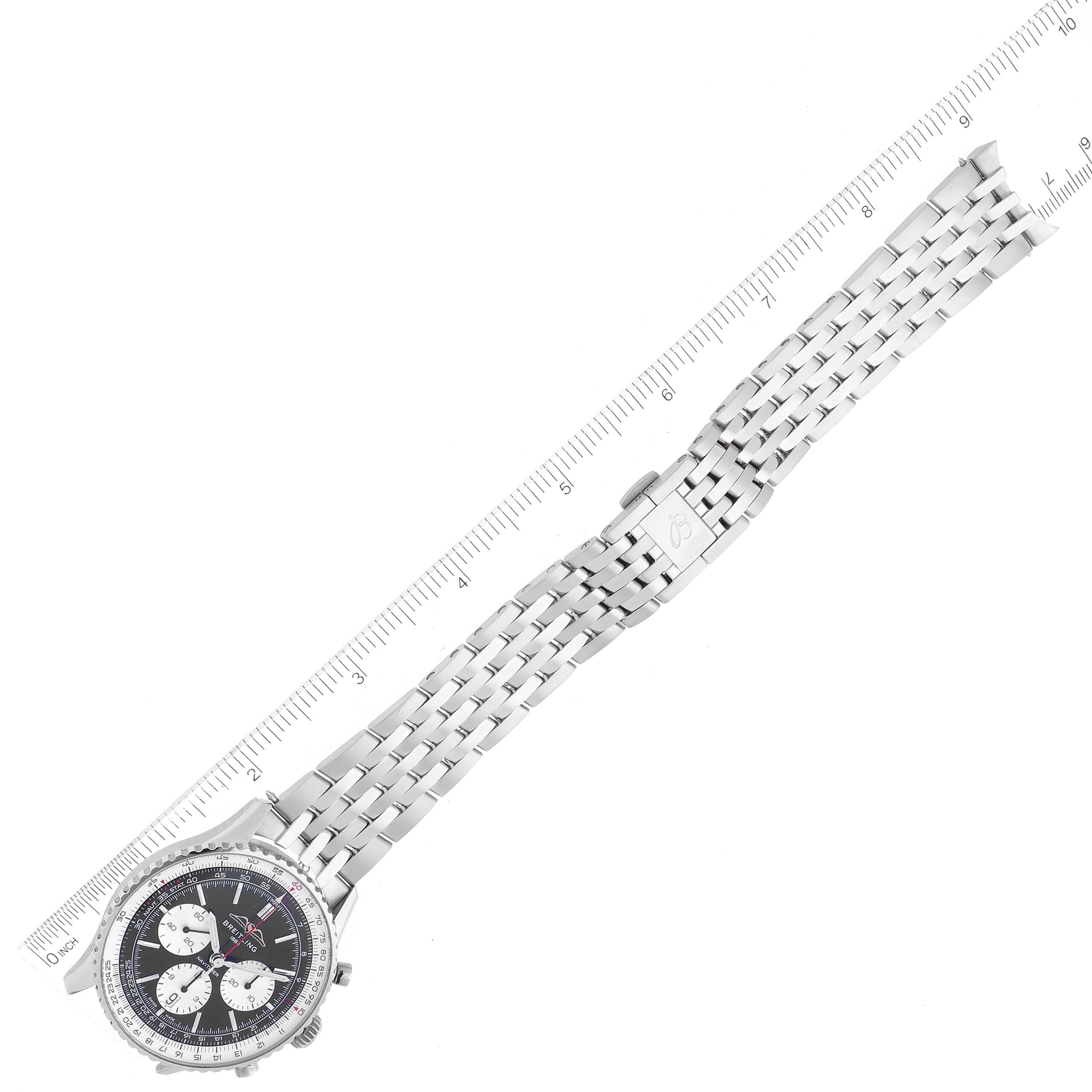 Breitling Navitimer B01 Black Dial Steel Mens Watch AB0138 Box Card