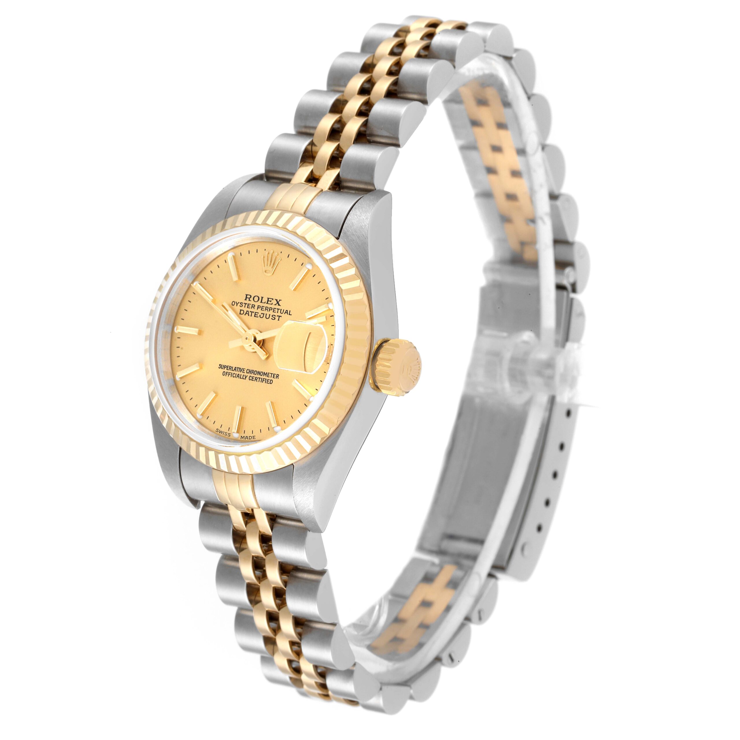 Rolex Datejust Steel Yellow Gold Champagne Dial Ladies Watch 79173