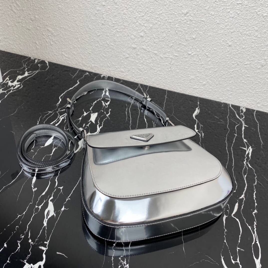 Prada Cleo Bag Dupe Brushed Leather Flap Shoulder Bag