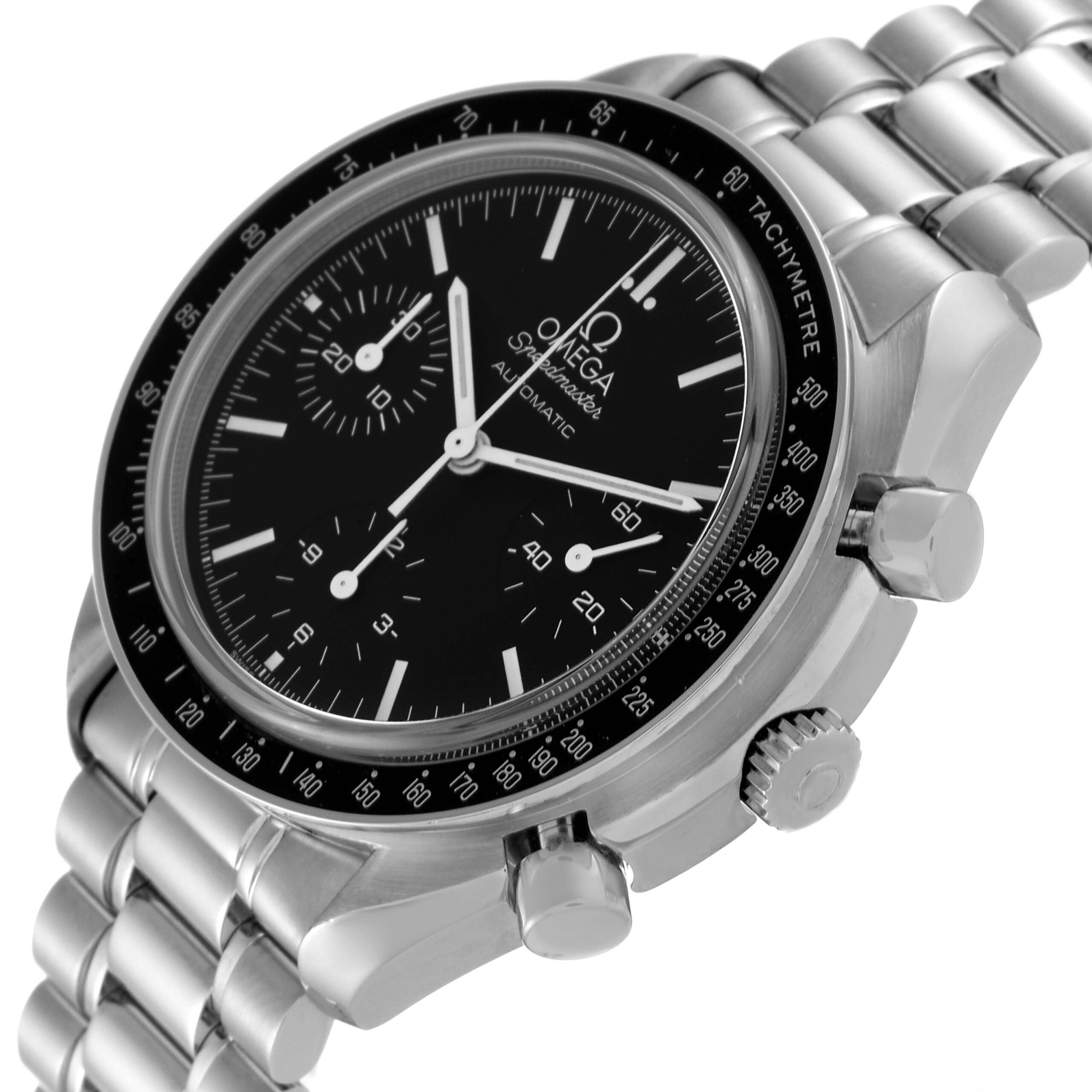 Omega Speedmaster Reduced Chronograph Steel Mens Watch 3539.50.00 Box Card