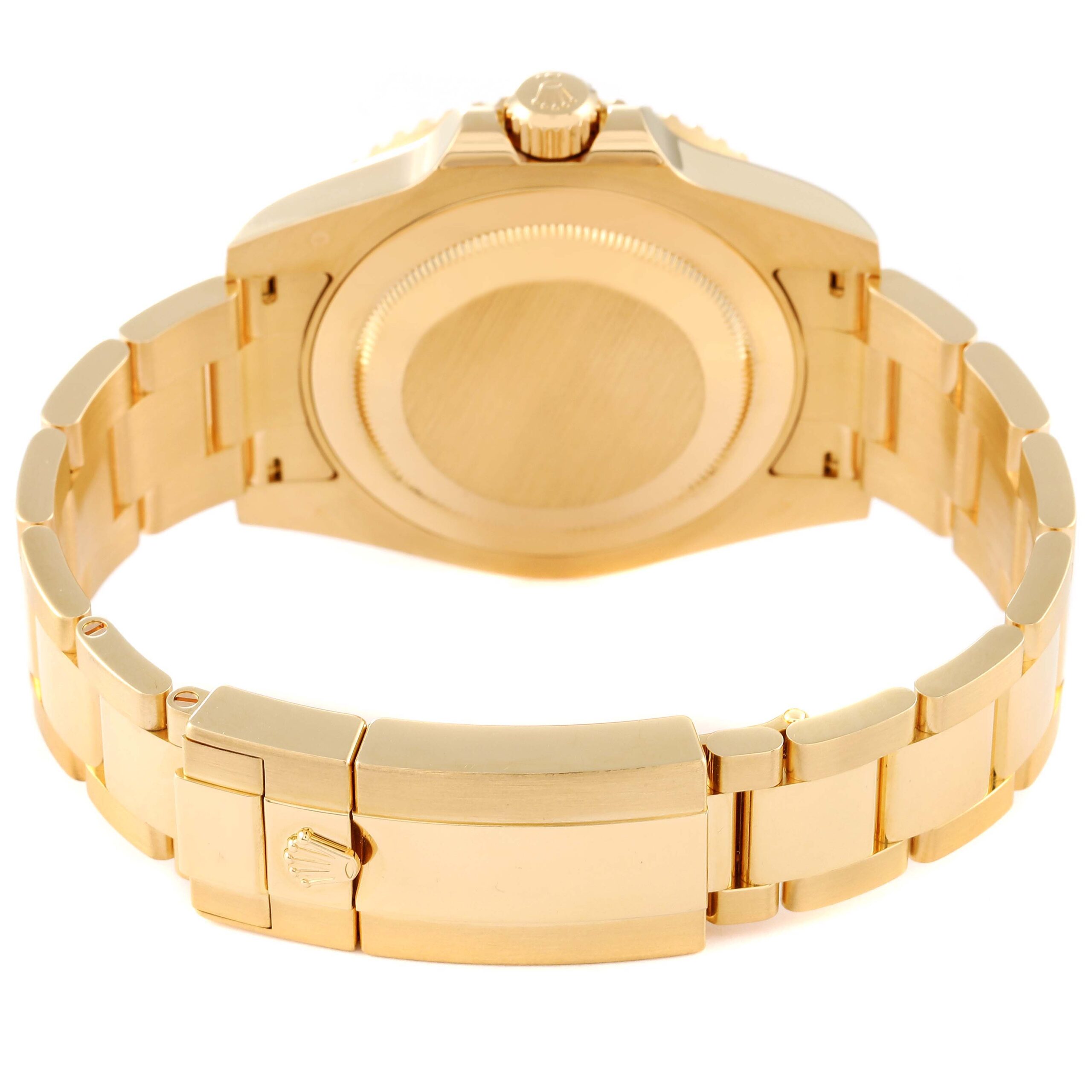 Rolex GMT Master II 18K Yellow Gold Green Dial Mens Watch 116718