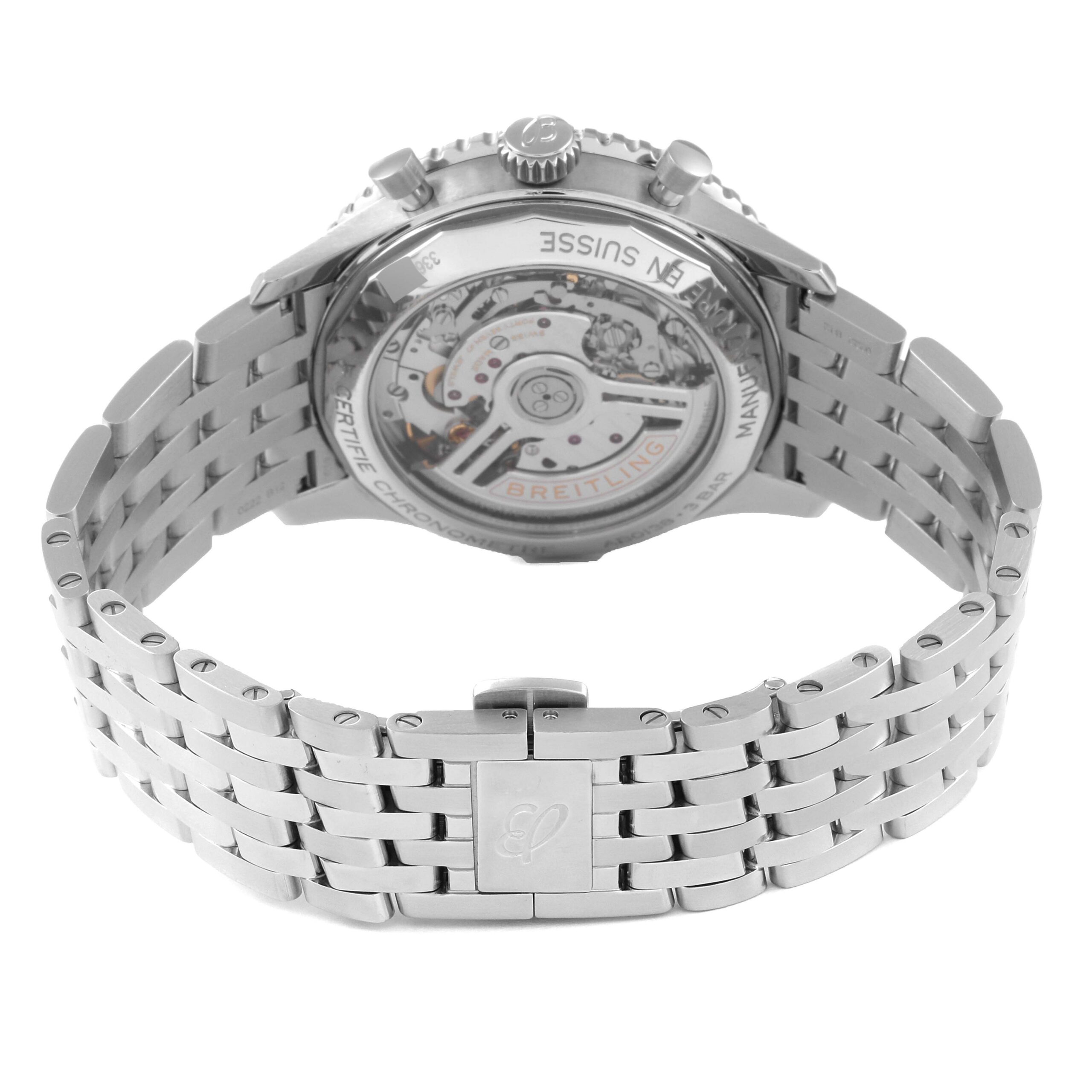 Breitling Navitimer B01 Black Dial Steel Mens Watch AB0138 Box Card