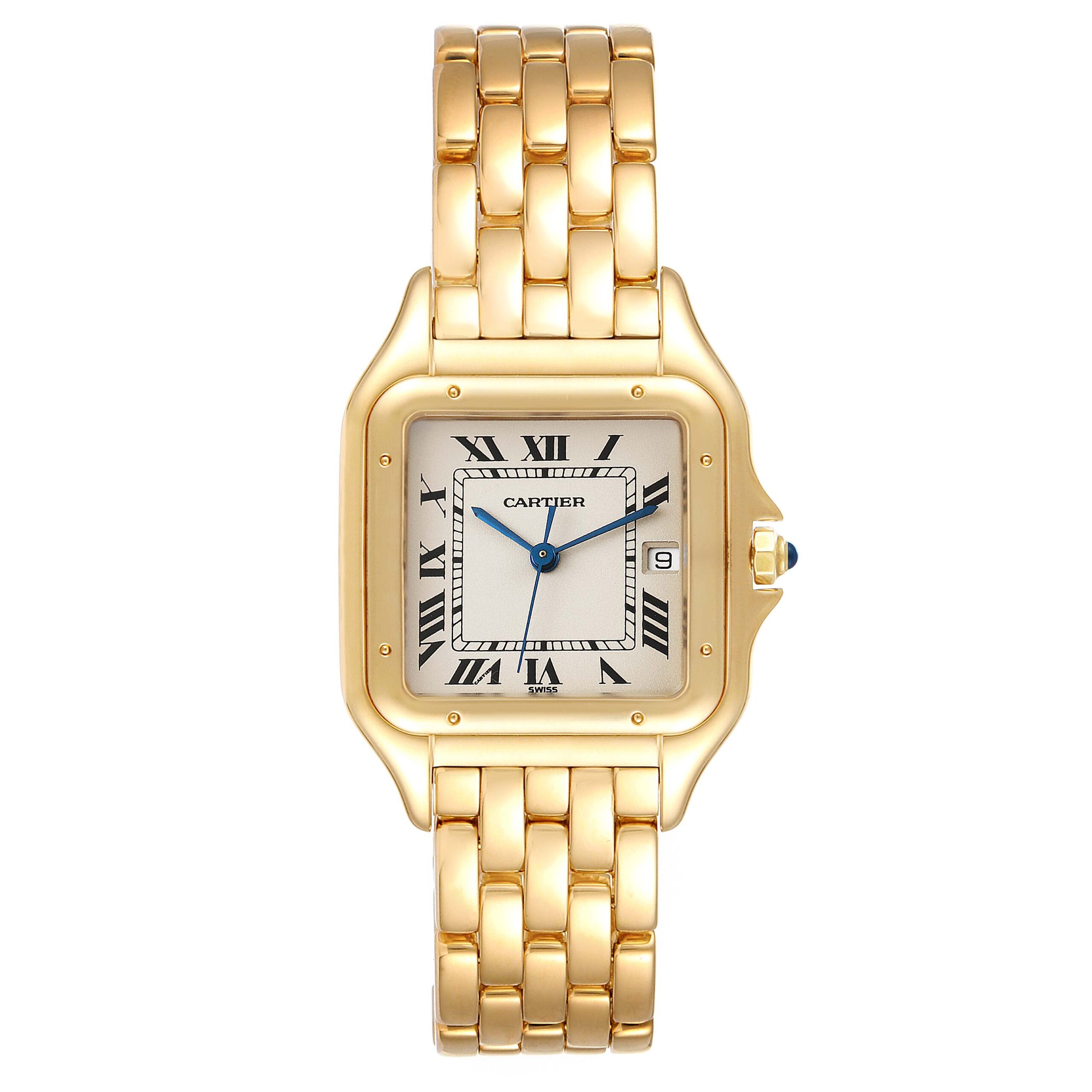 Cartier Panthere XL Blue Sapphire Yellow Gold Unisex Watch W25014B9
